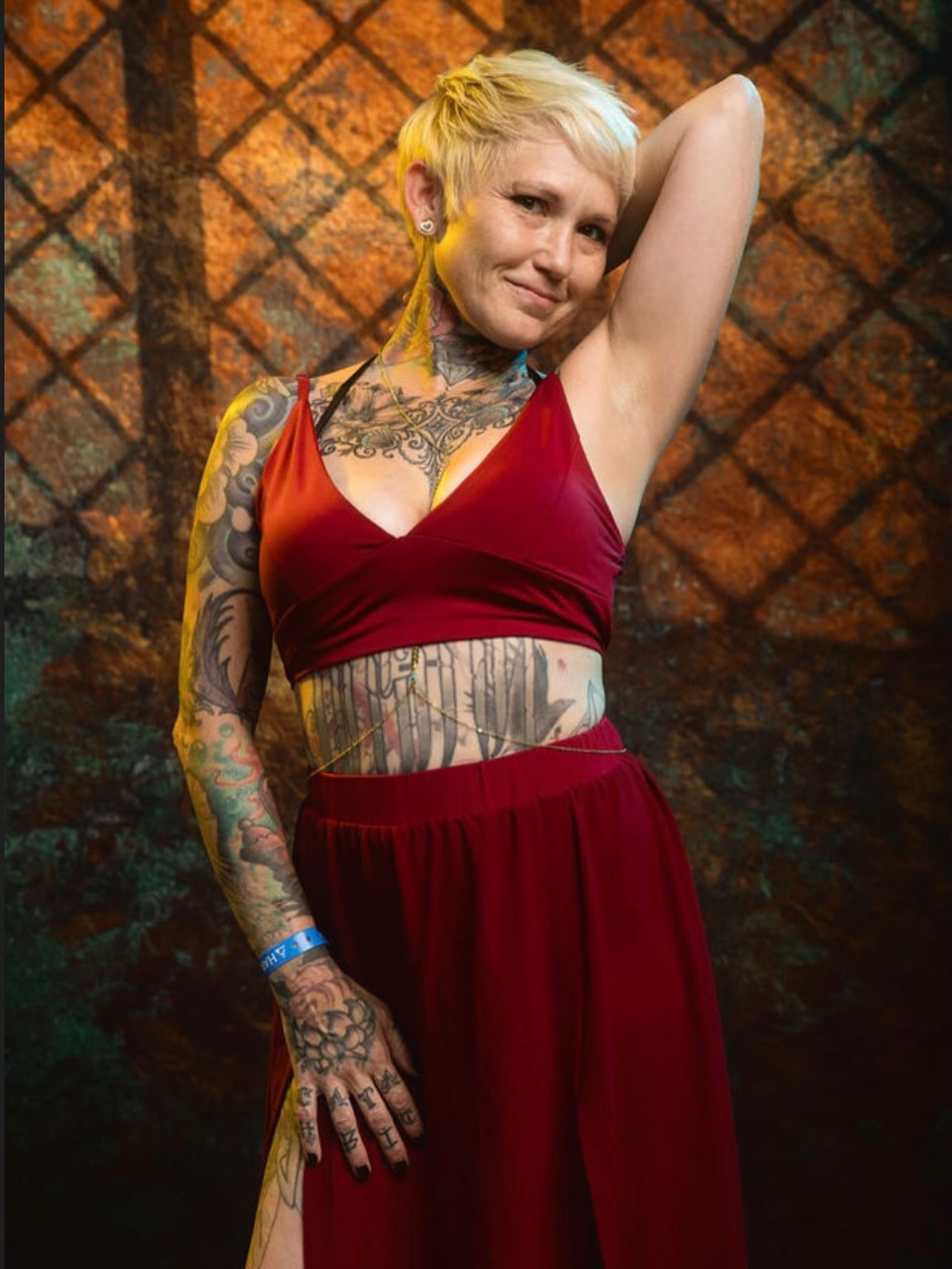 Chest and torso American traditional tattoo on the torso by Darby Antonucci