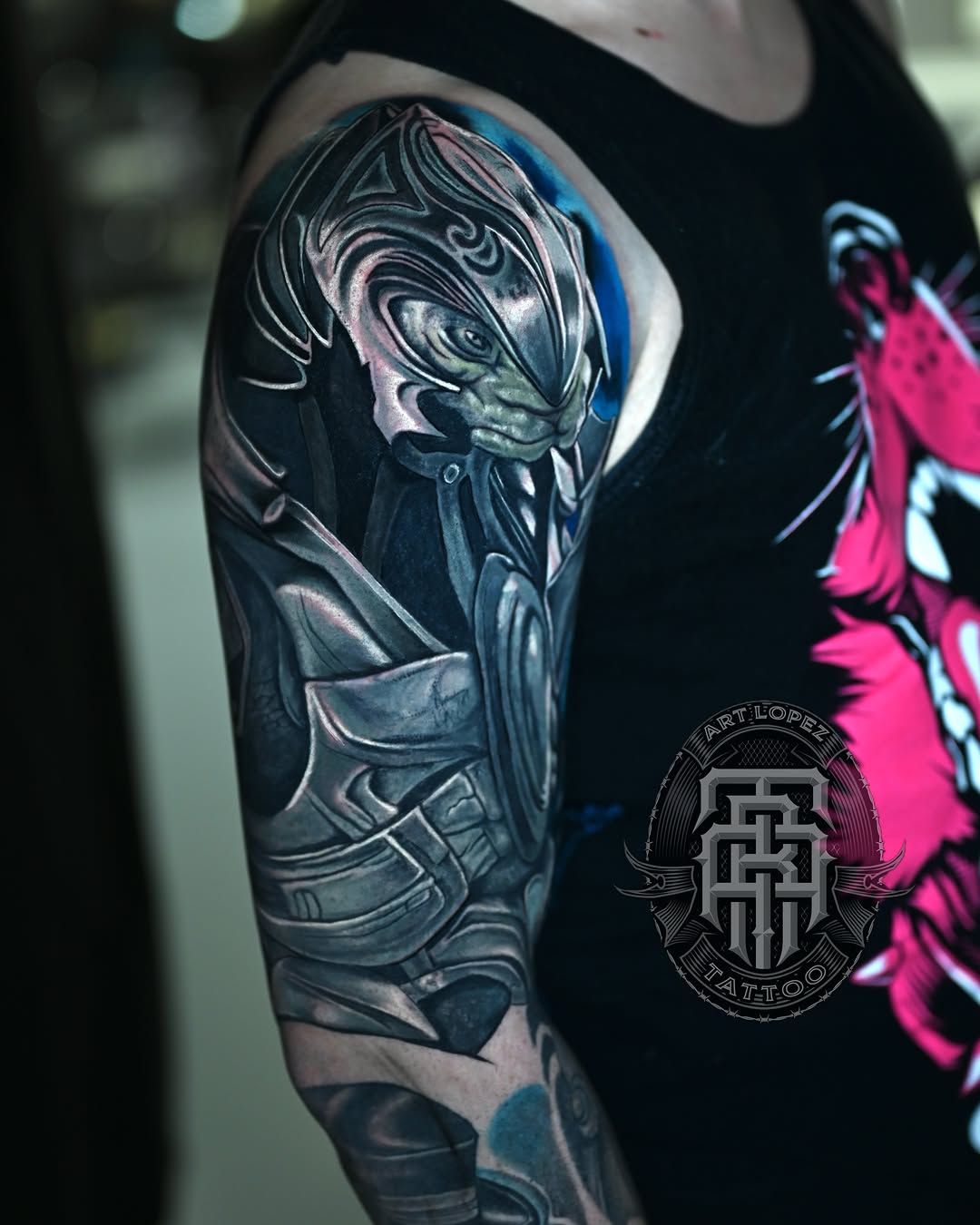 Tattoo by @artlopeztattoo — realism, black_and_grey
