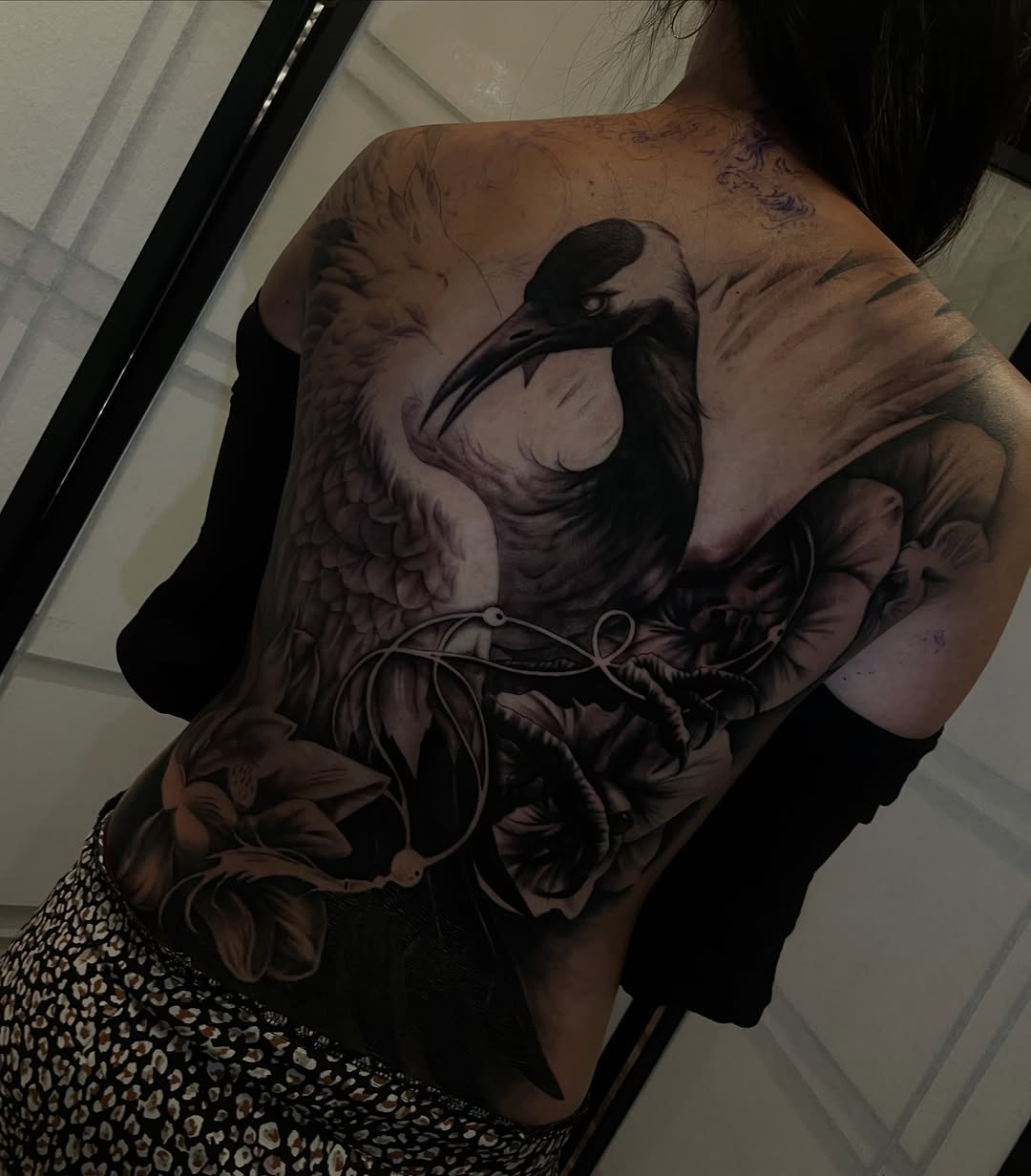 Tattoo by @tiffypxo — black_and_grey, realism