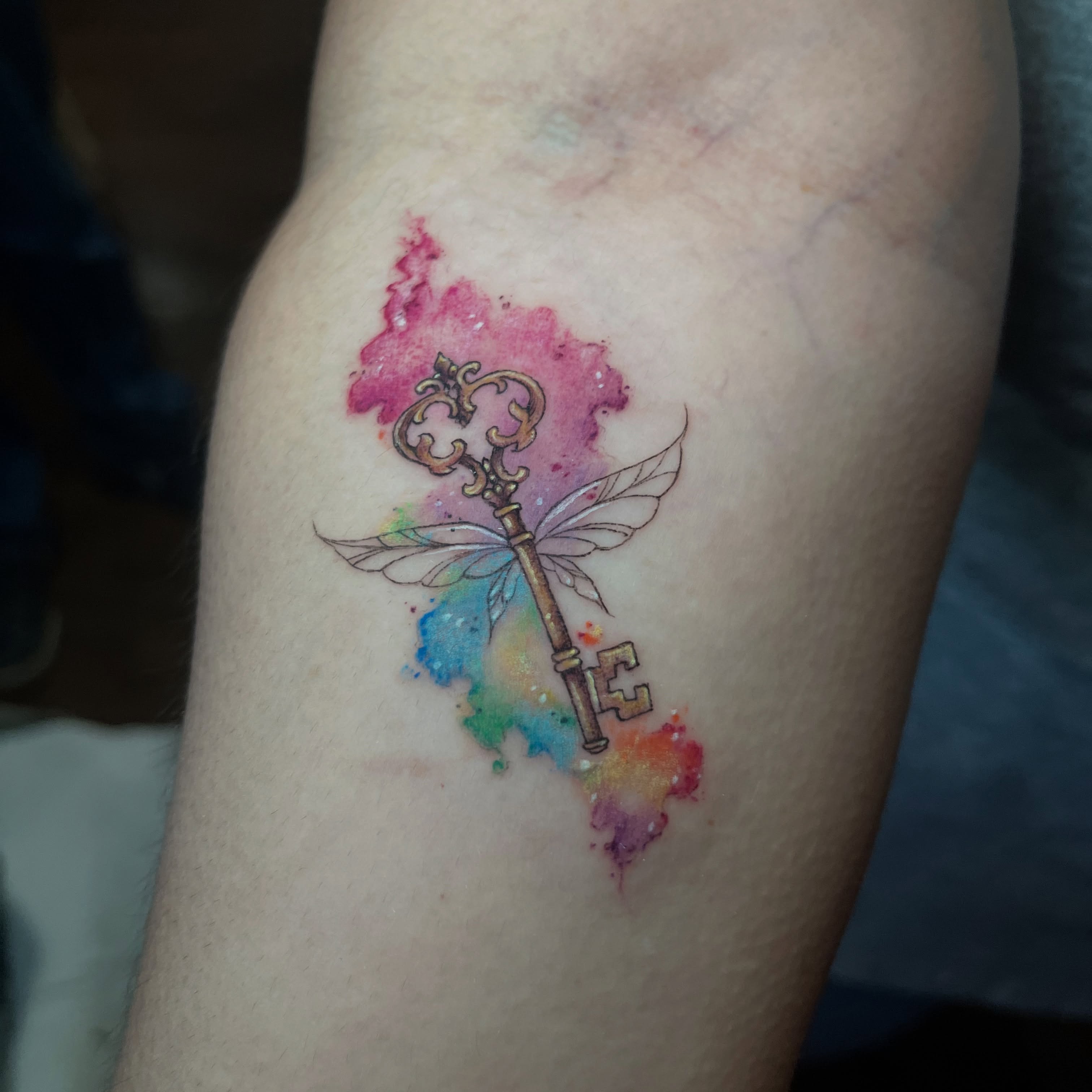 Tattoo by @opal_owl_tattoos — watercolor