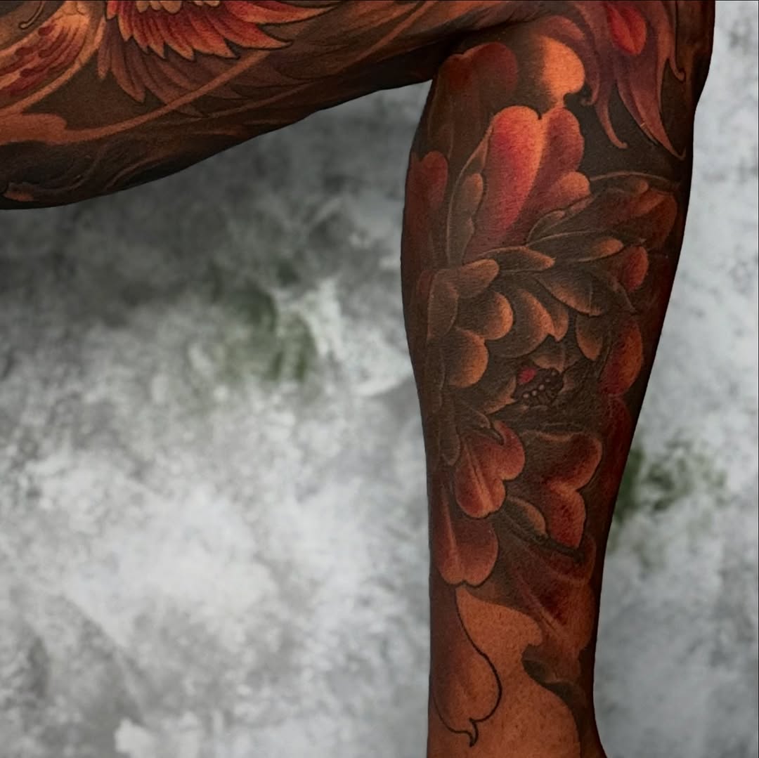 Tattoo by @jameshallcreative — japanese_irezumi, black_and_grey