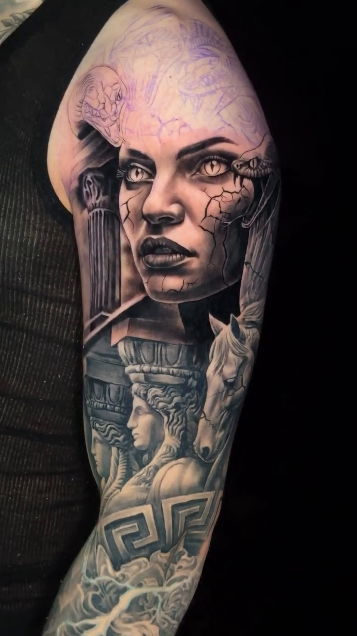 Tattoo by @arthurvolper — realism, black_and_grey