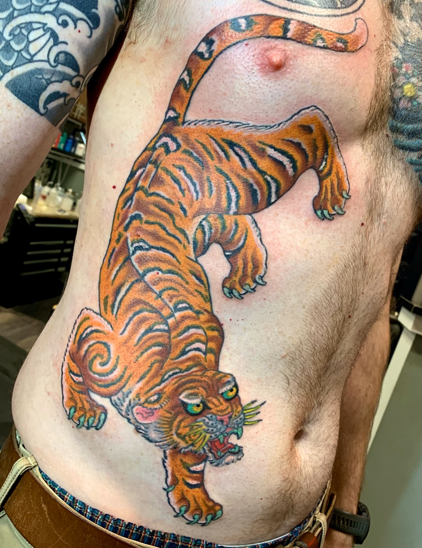 Tattoo by @annettelarulez — japanese_irezumi, american_traditional