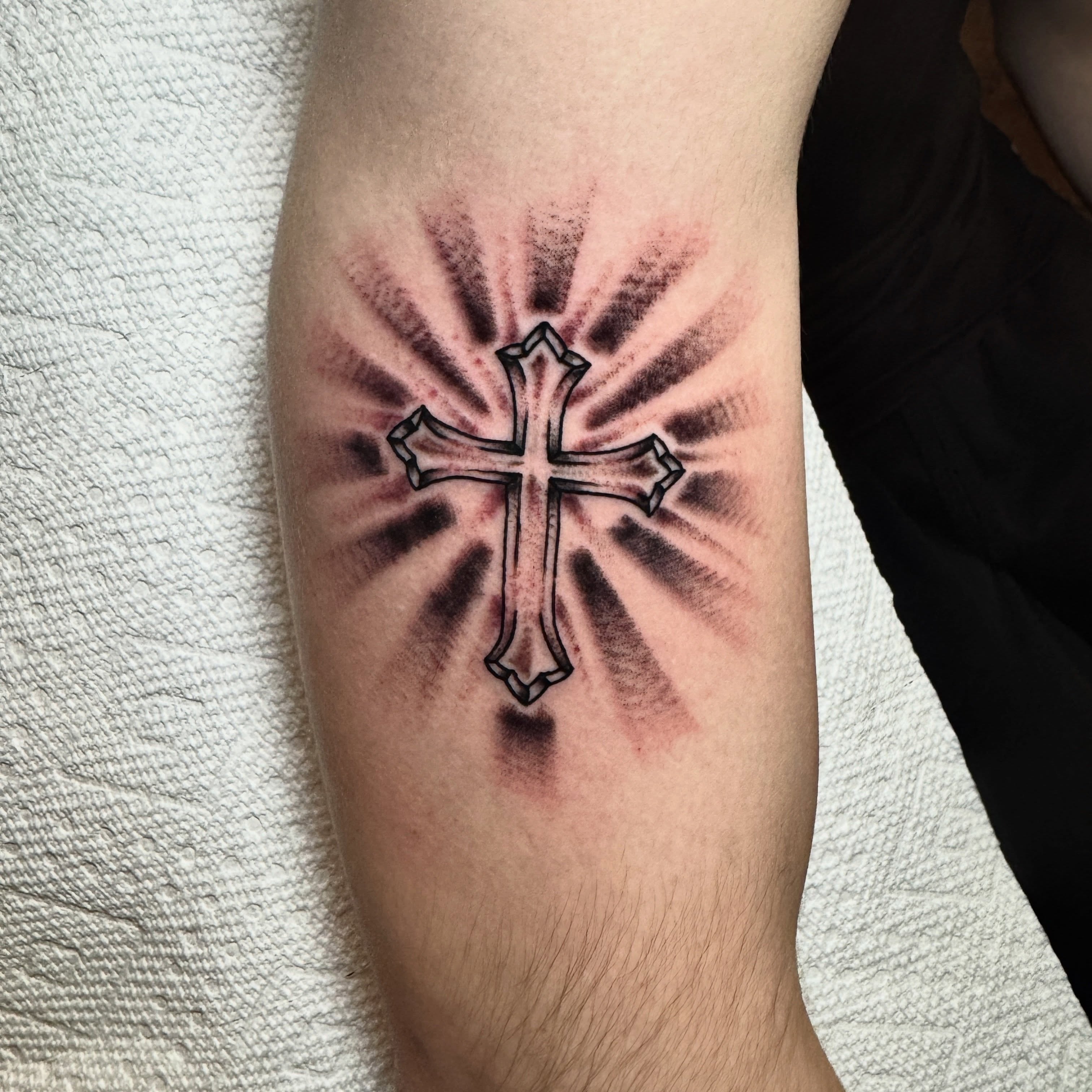 Tattoo by @trash.fires — black_and_grey
