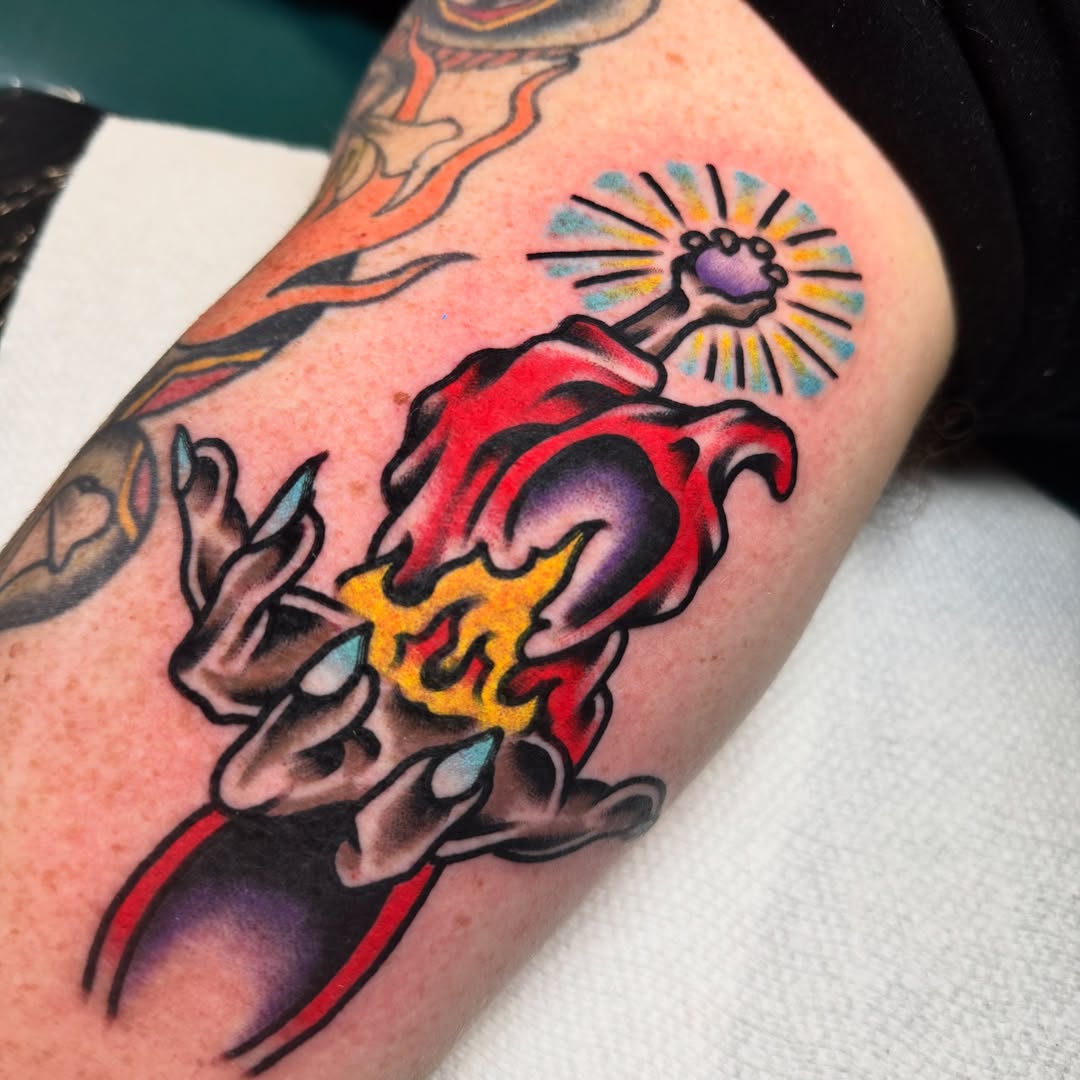 Tattoo by @trash.fires — american_traditional
