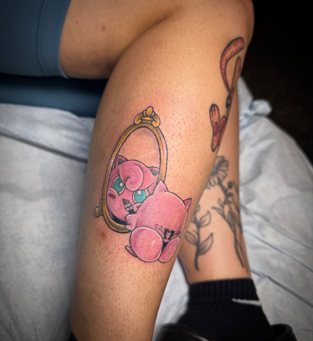 Tattoo by @acmtattoo — dotwork, anime