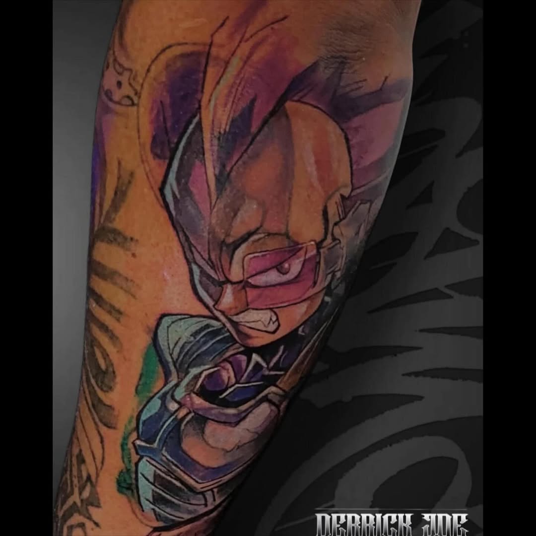 Tattoo by @derrickjoetattooz — anime, trash_polka