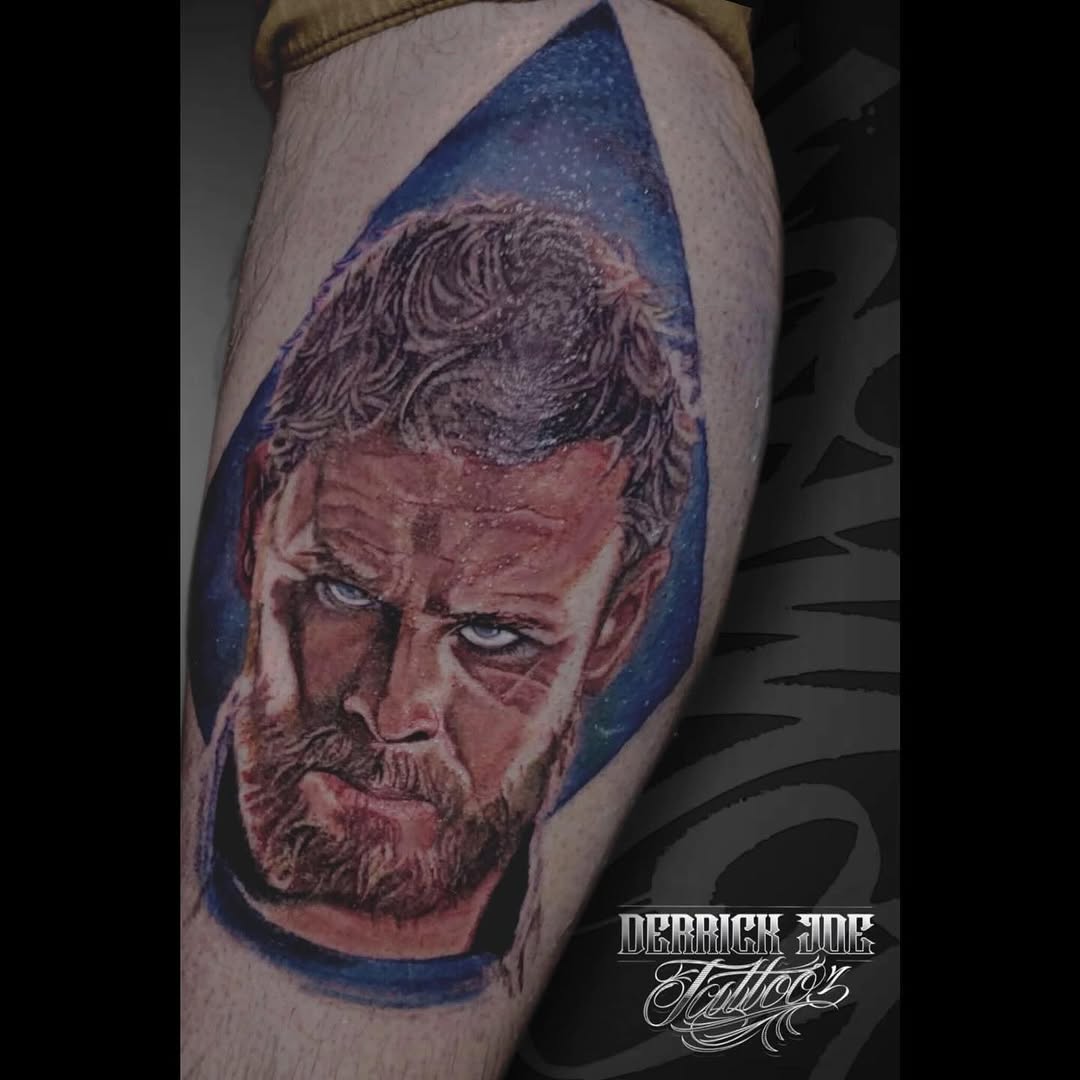 Tattoo by @derrickjoetattooz — realism, black_and_grey