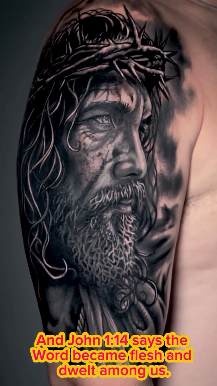 Tattoo by @thecoverupking — realism, black_and_grey