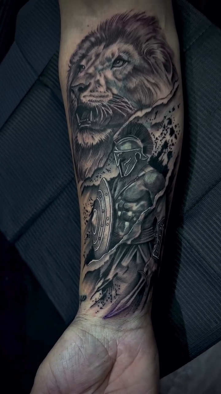 Tattoo by @luismarrufotattoo — realism, black_and_grey