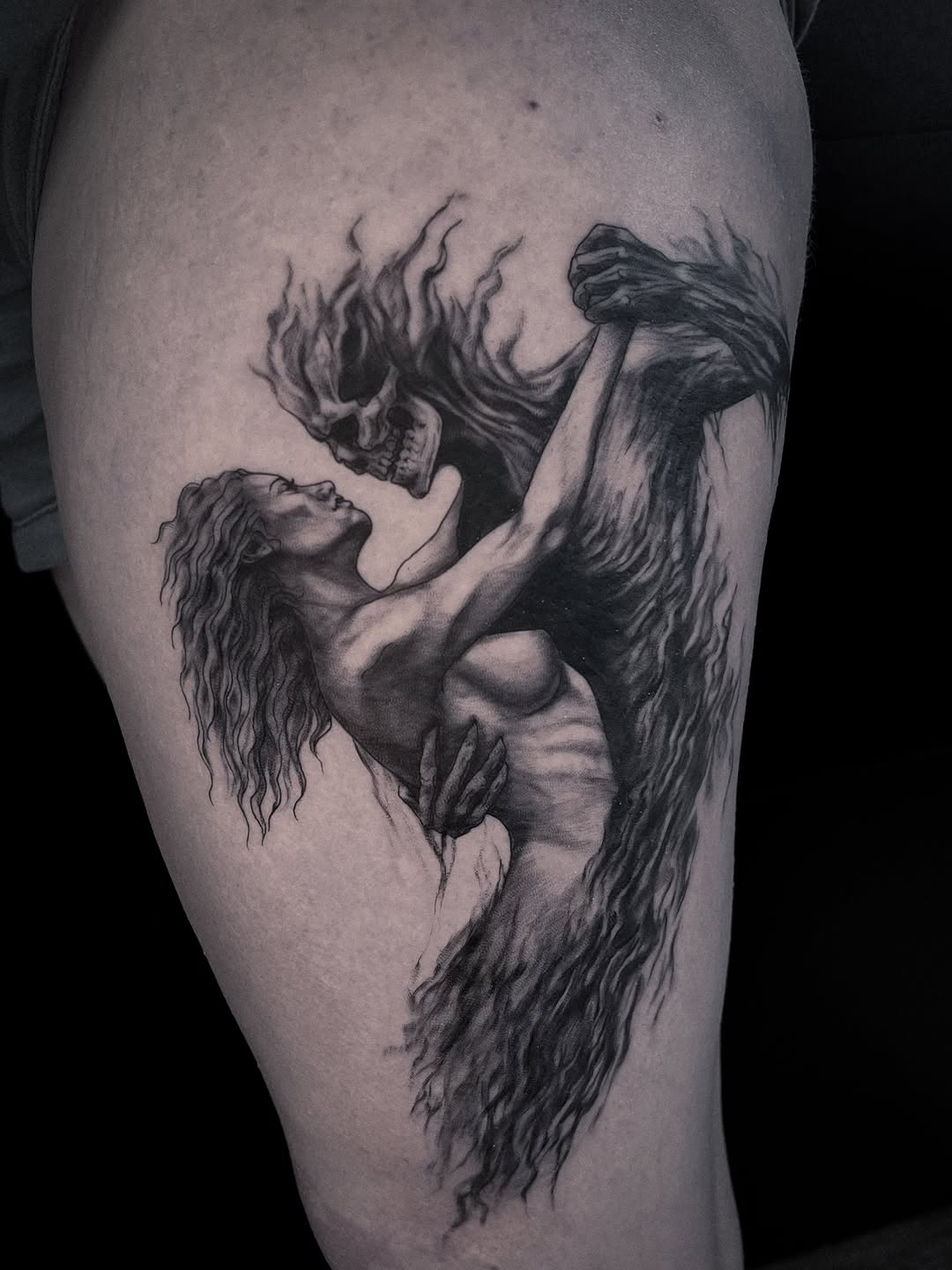 Tattoo by @katlyne_j — realism, dark_realism