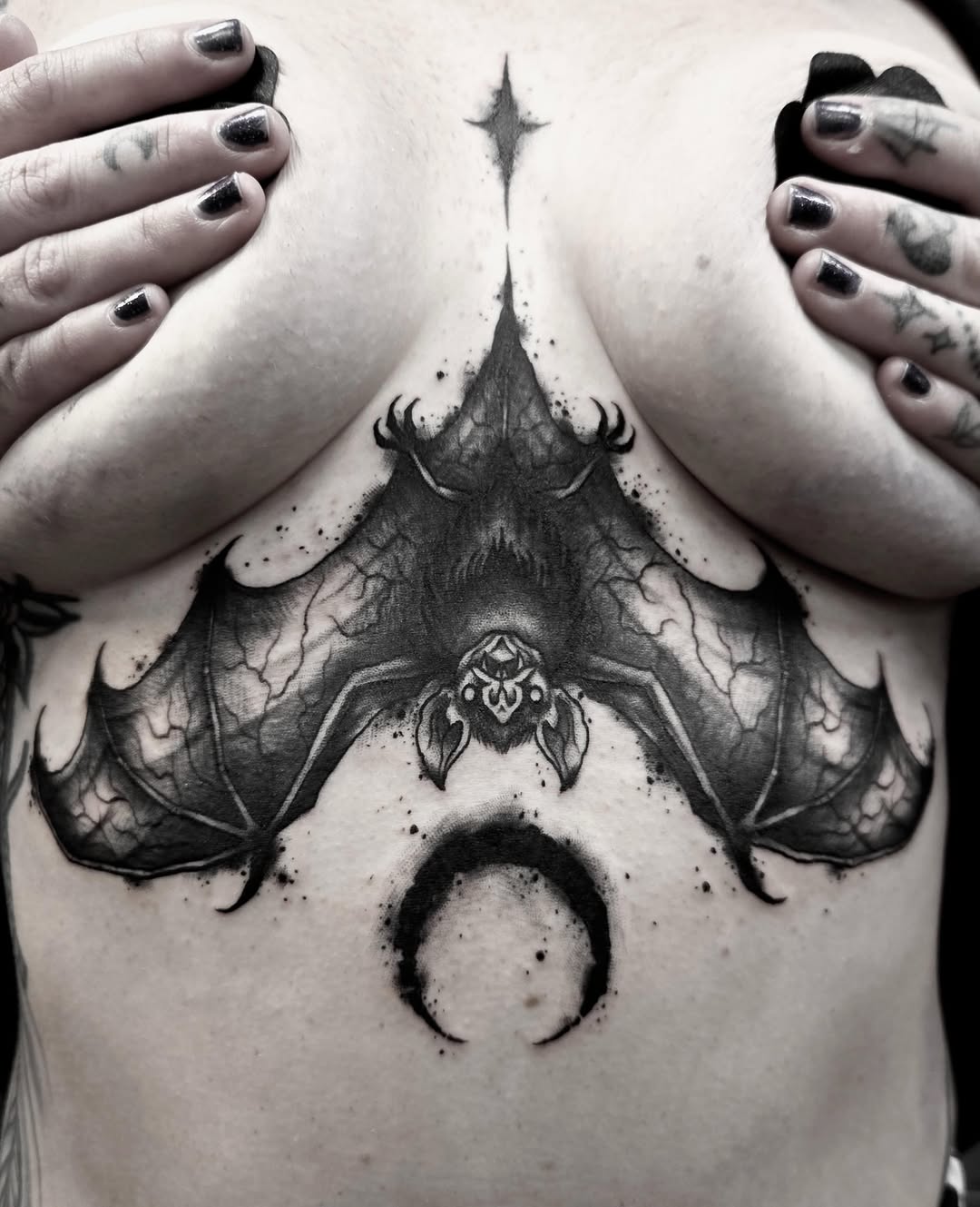 Tattoo by @heathen_tattooer โ black_and_grey, dark_realism