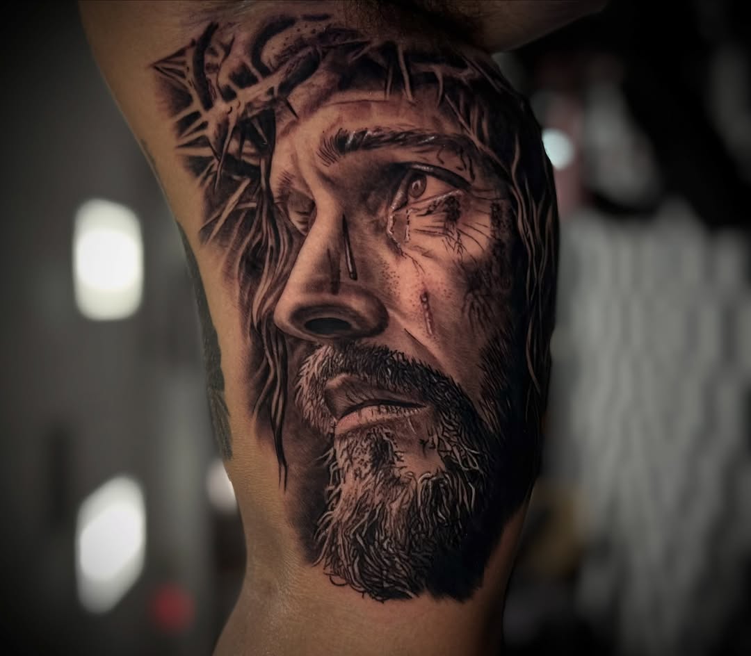 Tattoo by @chino_inks — realism, black_and_grey