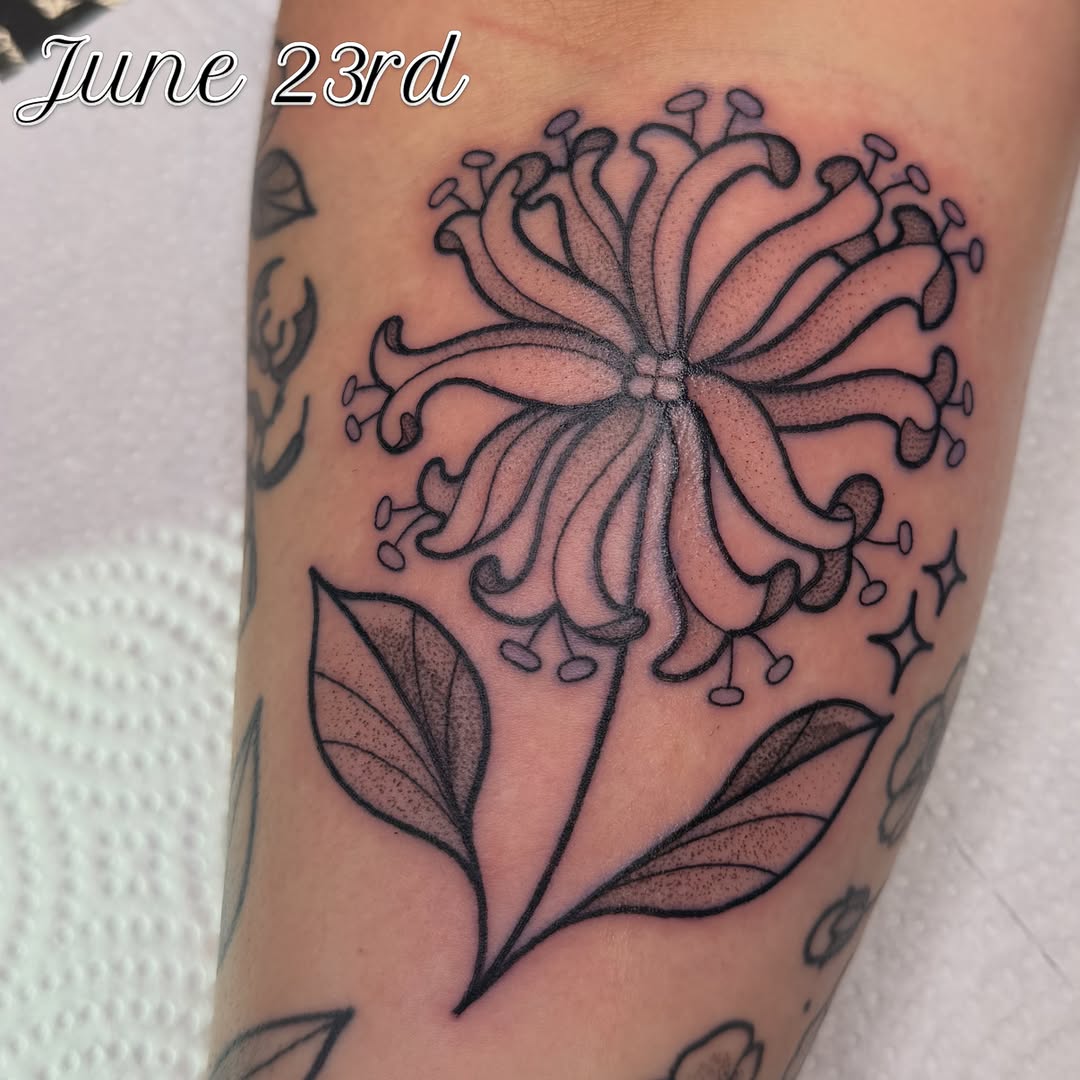 Tattoo by @beltanebeetattoo — dotwork