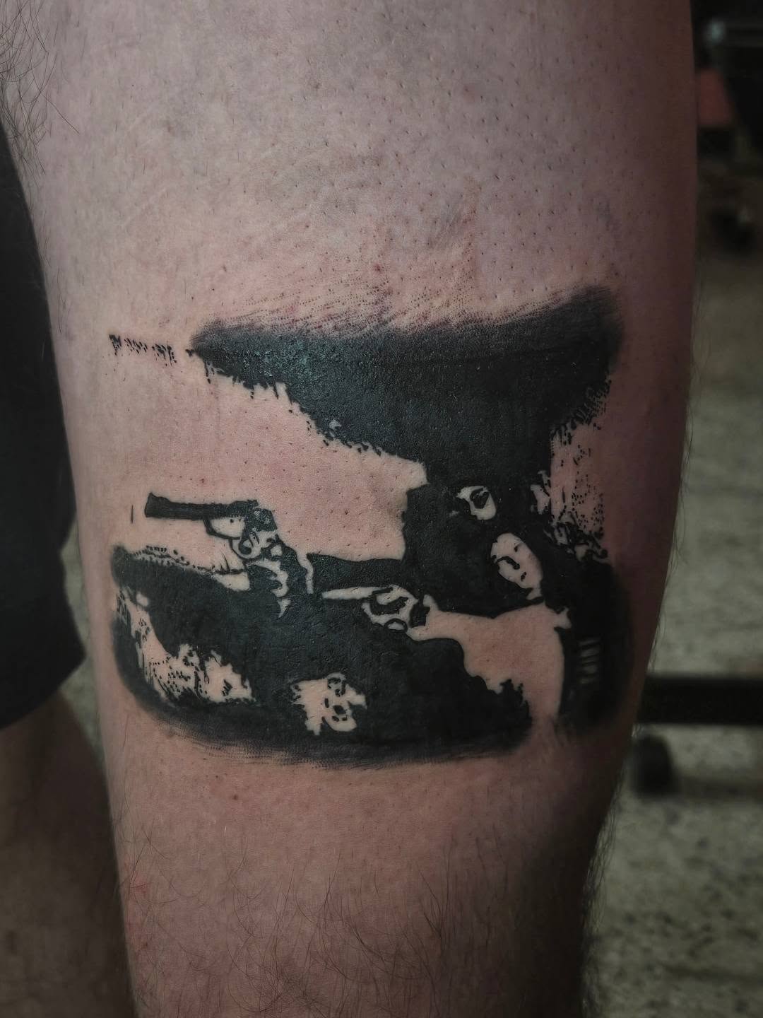 Tattoo by @bugpin7rl — blackwork, trash_polka