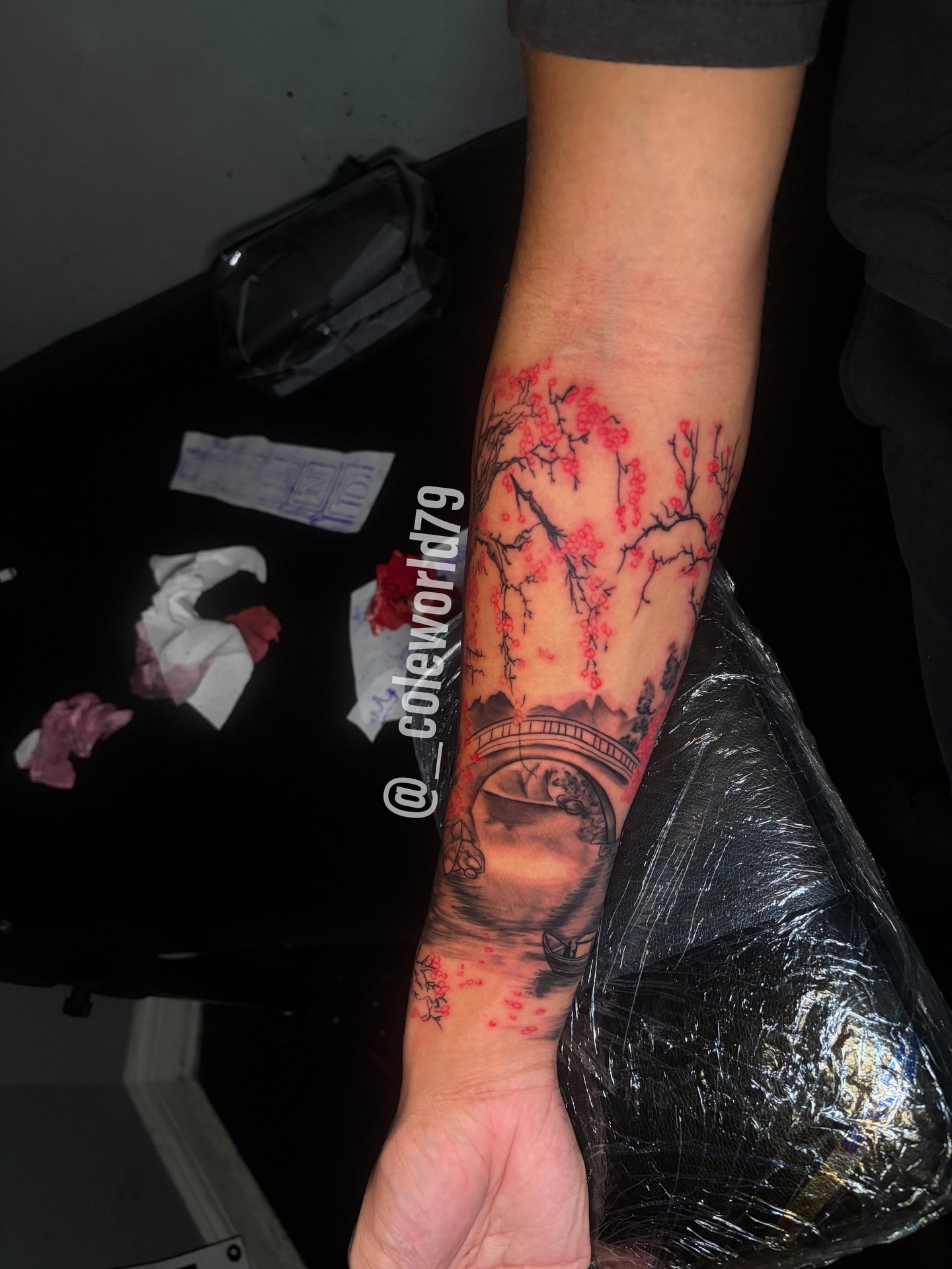 Tattoo by @_coleworld79 โ japanese_irezumi, dotwork