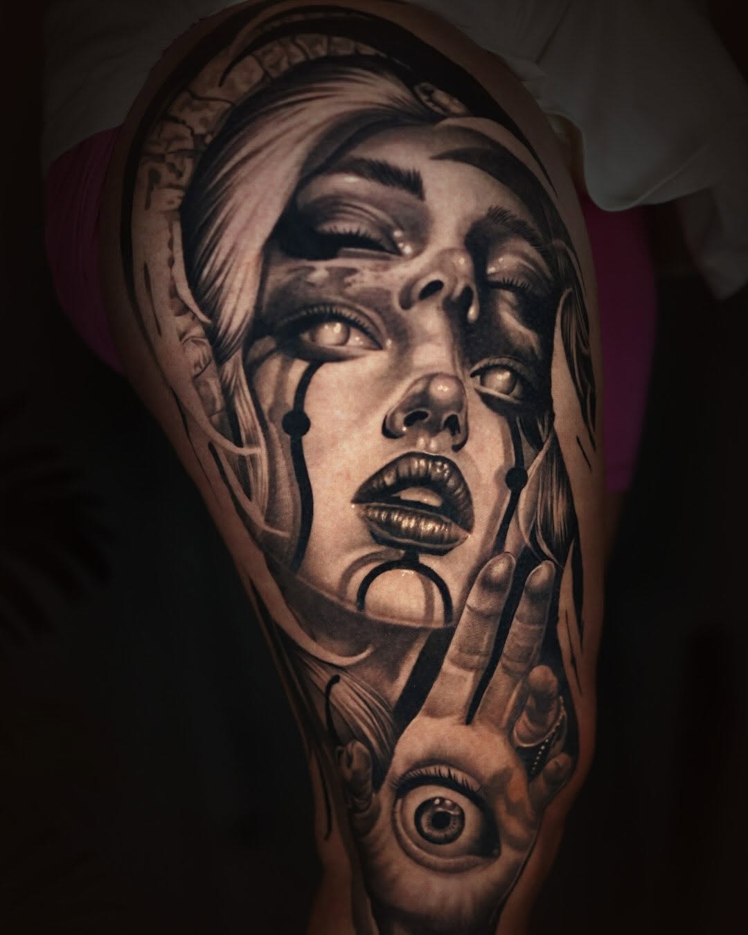 Tattoo by @flamure_tattoo β realism, black_and_grey