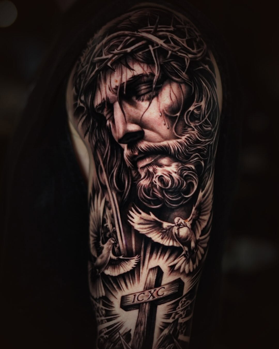 Tattoo by @flamure_tattoo β realism, black_and_grey