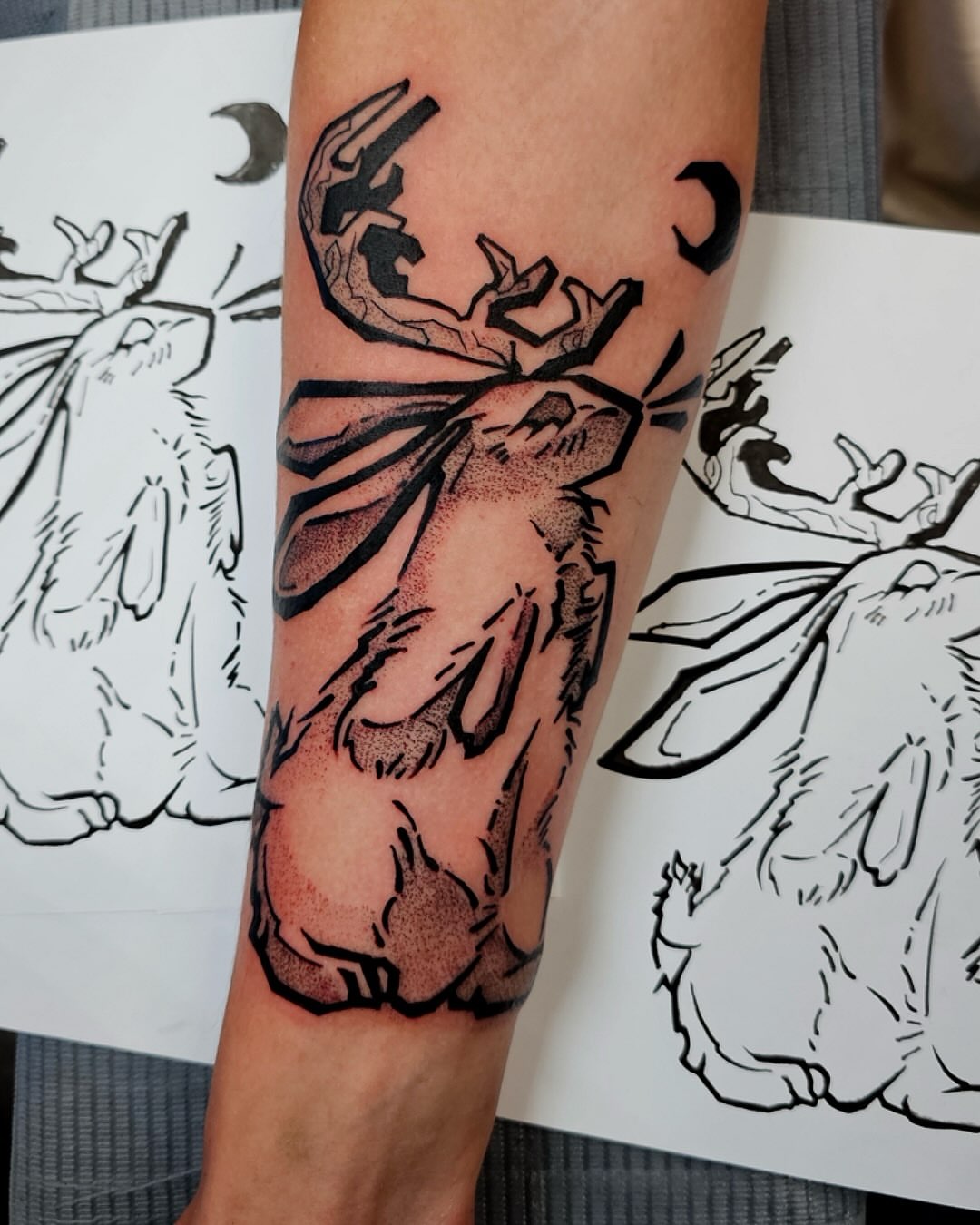 Tattoo by @whatthehecker88 — black_and_grey
