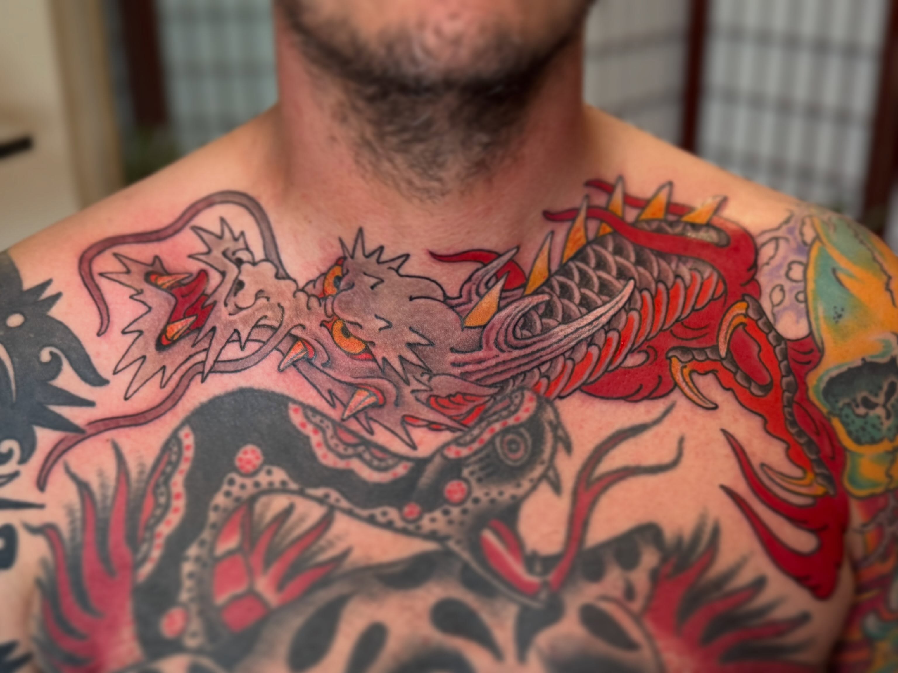 Tattoo by @candikinyobi — japanese_irezumi, american_traditional