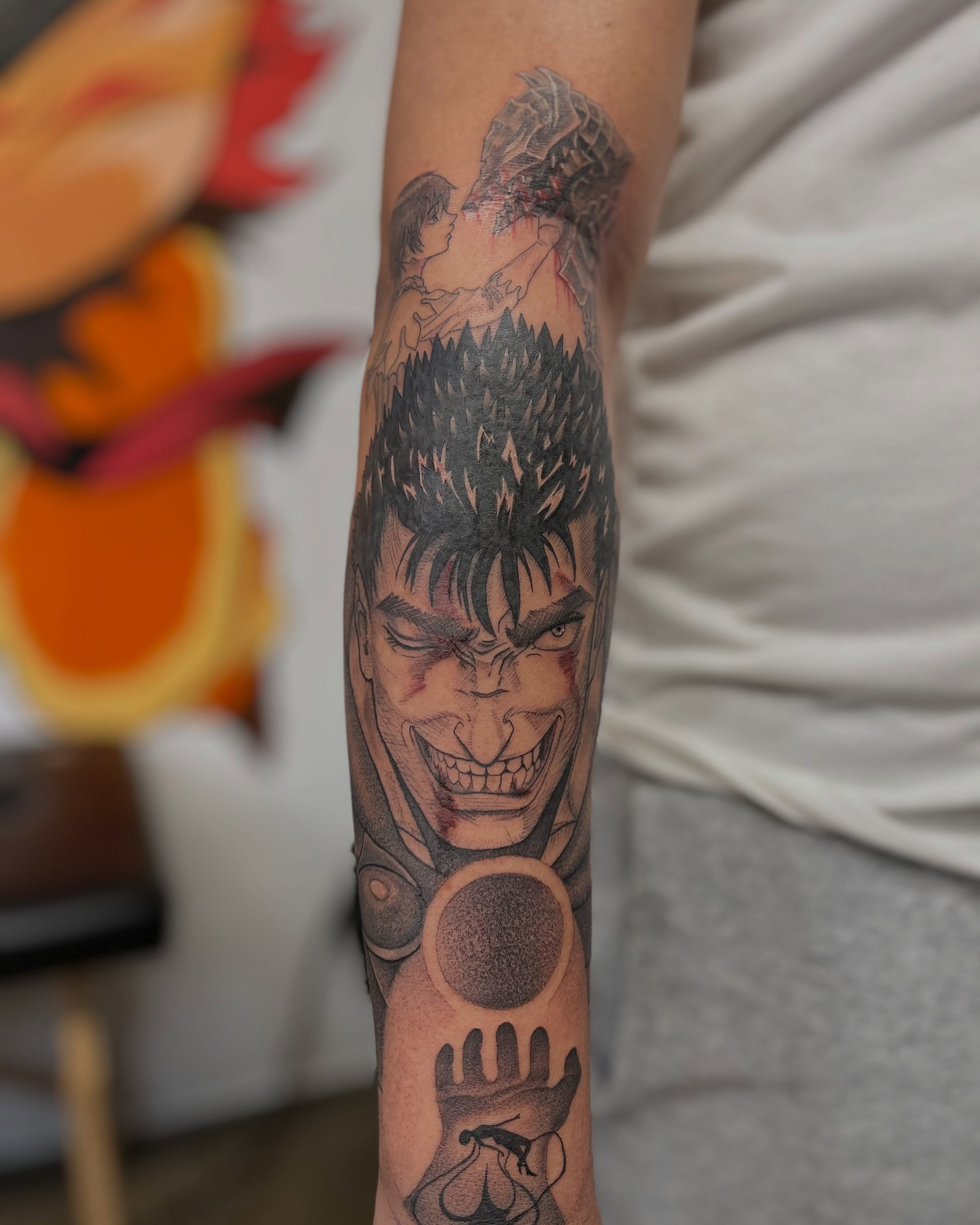 Tattoo by @jinx_inkz β dotwork, anime