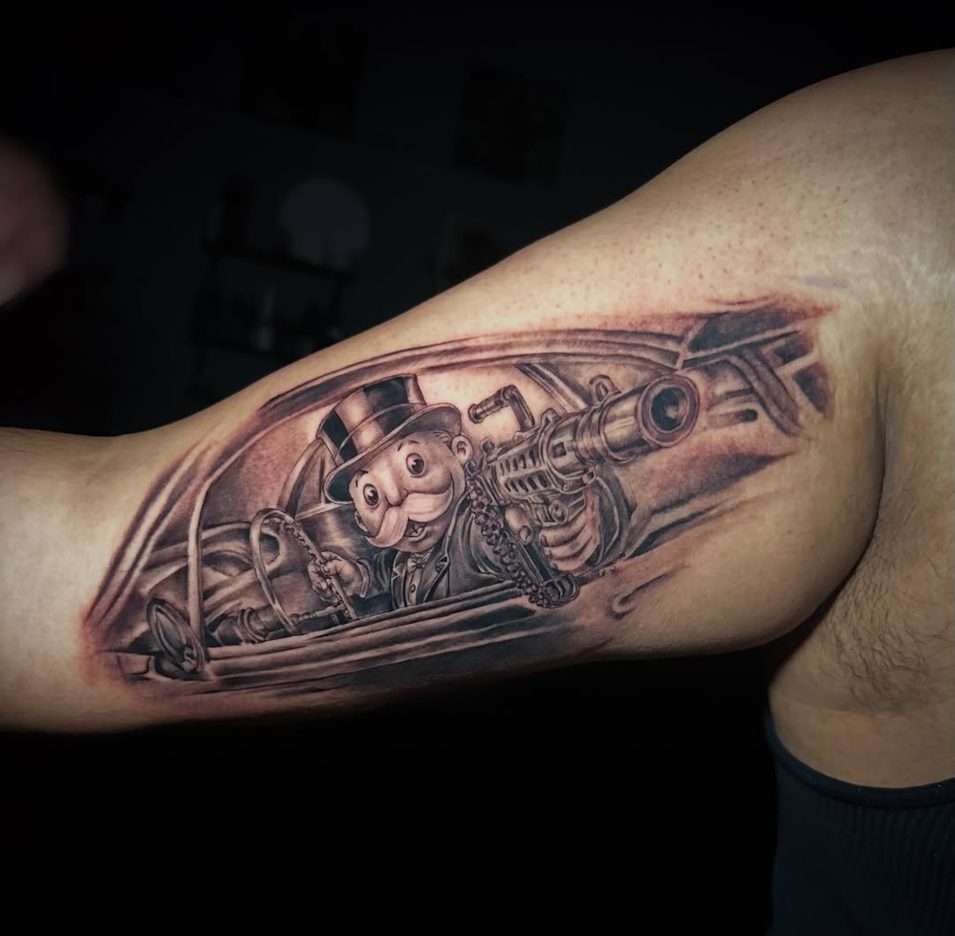 Tattoo by @elizabethseclectictattoos — realism, black_and_grey