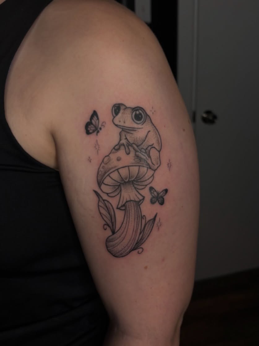 Tattoo by @zahaskytattoo — illustrative, dotwork