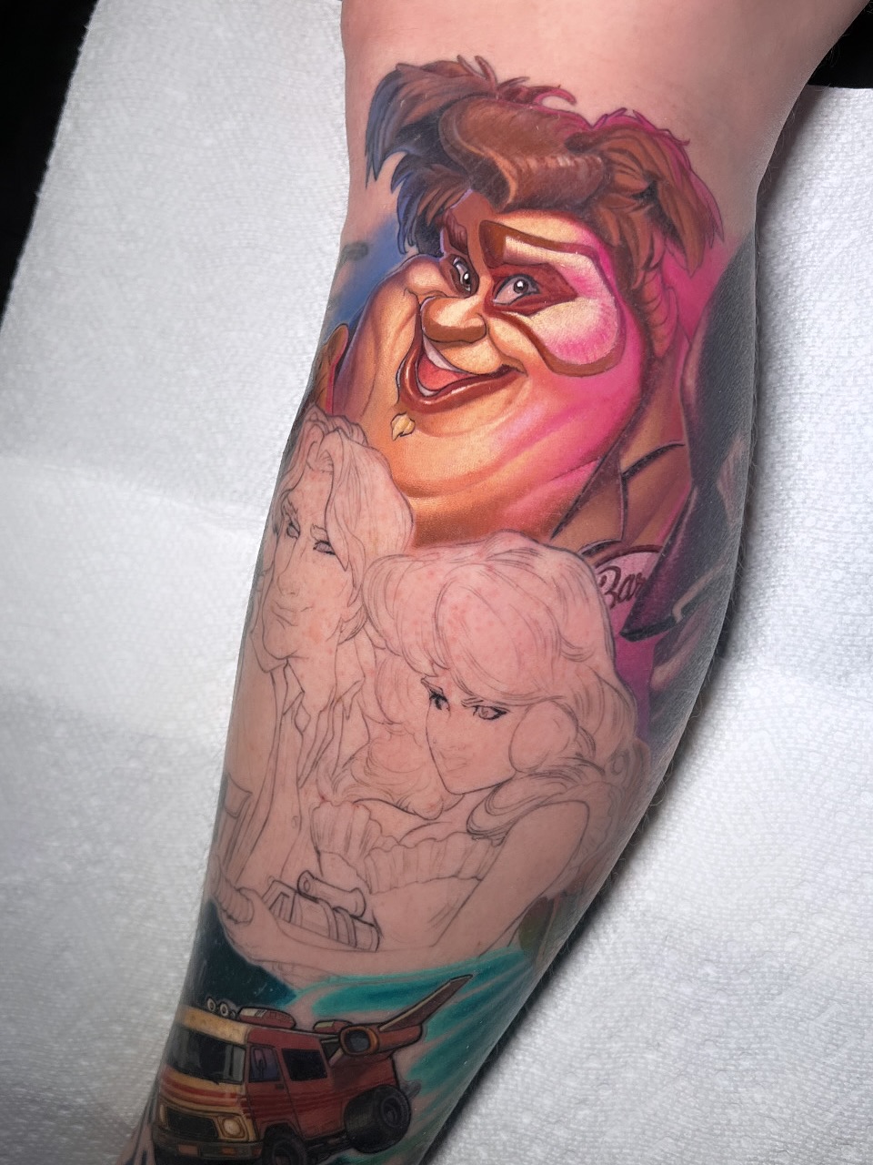 Tattoo by @2cartoony4me โ new_school, anime