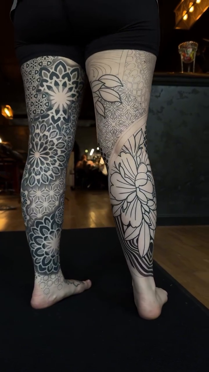 Tattoo by @chrisirvintattoos — geometric, black_and_grey