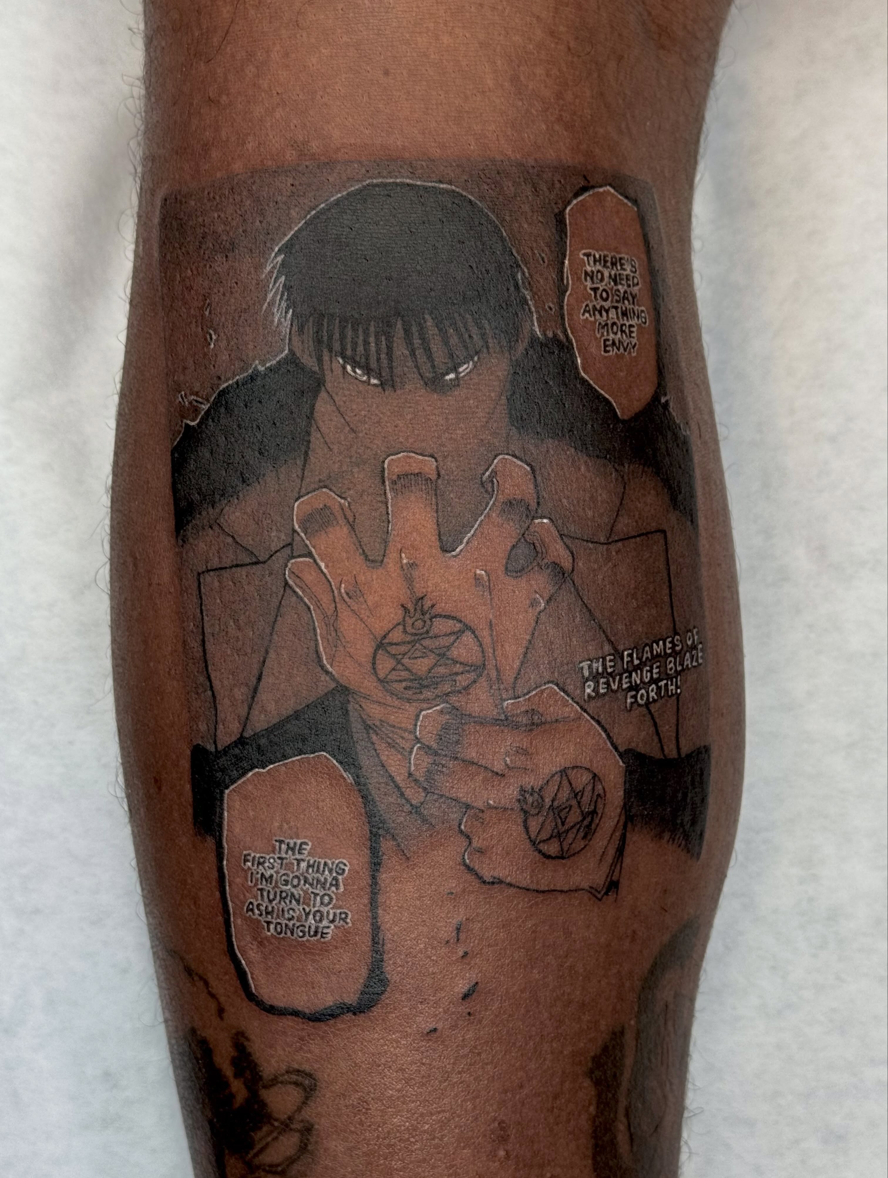 Tattoo by @emkriegart — anime