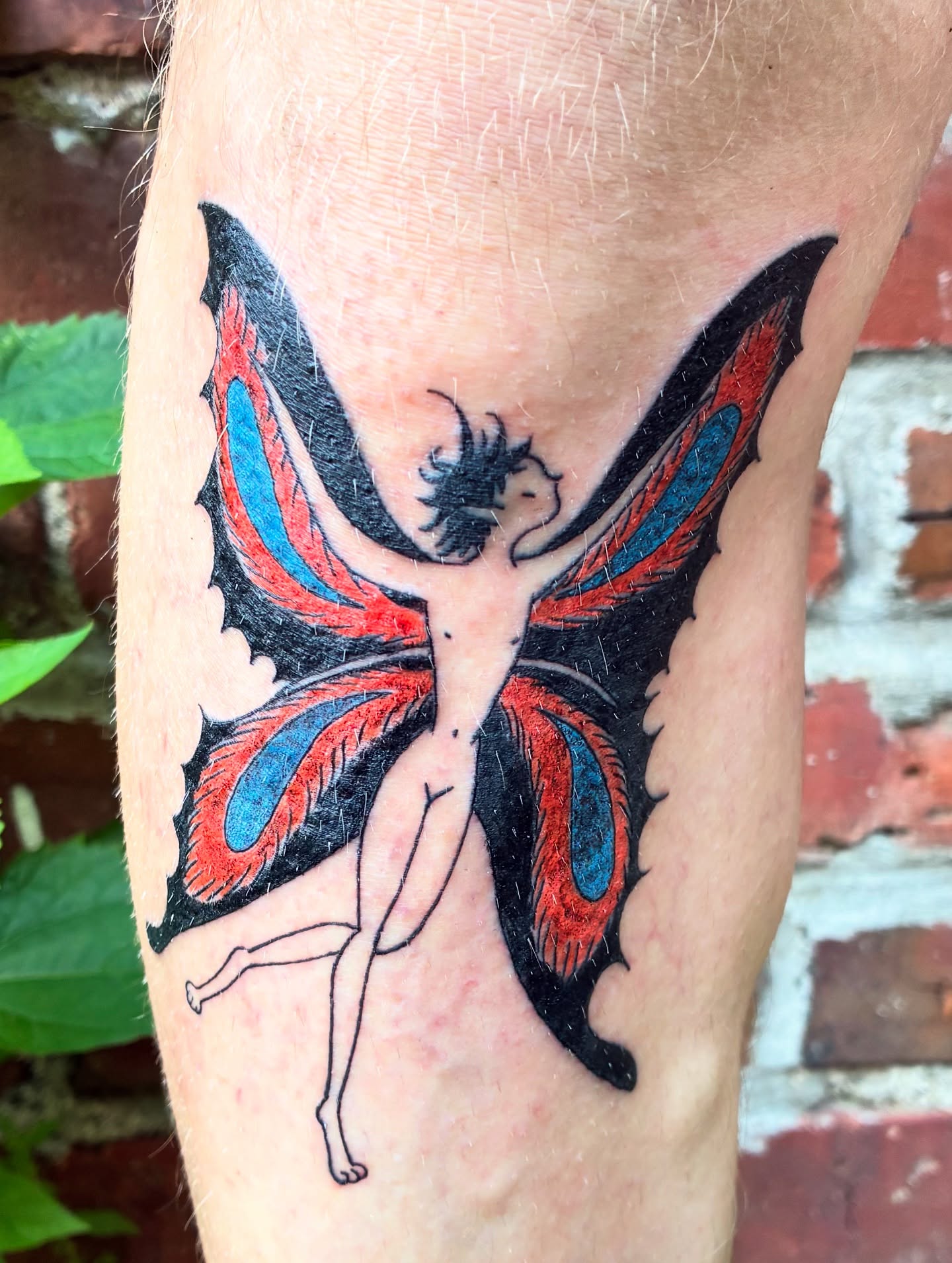 Fairy new school tattoo on the forearm by Steph Liebetreu