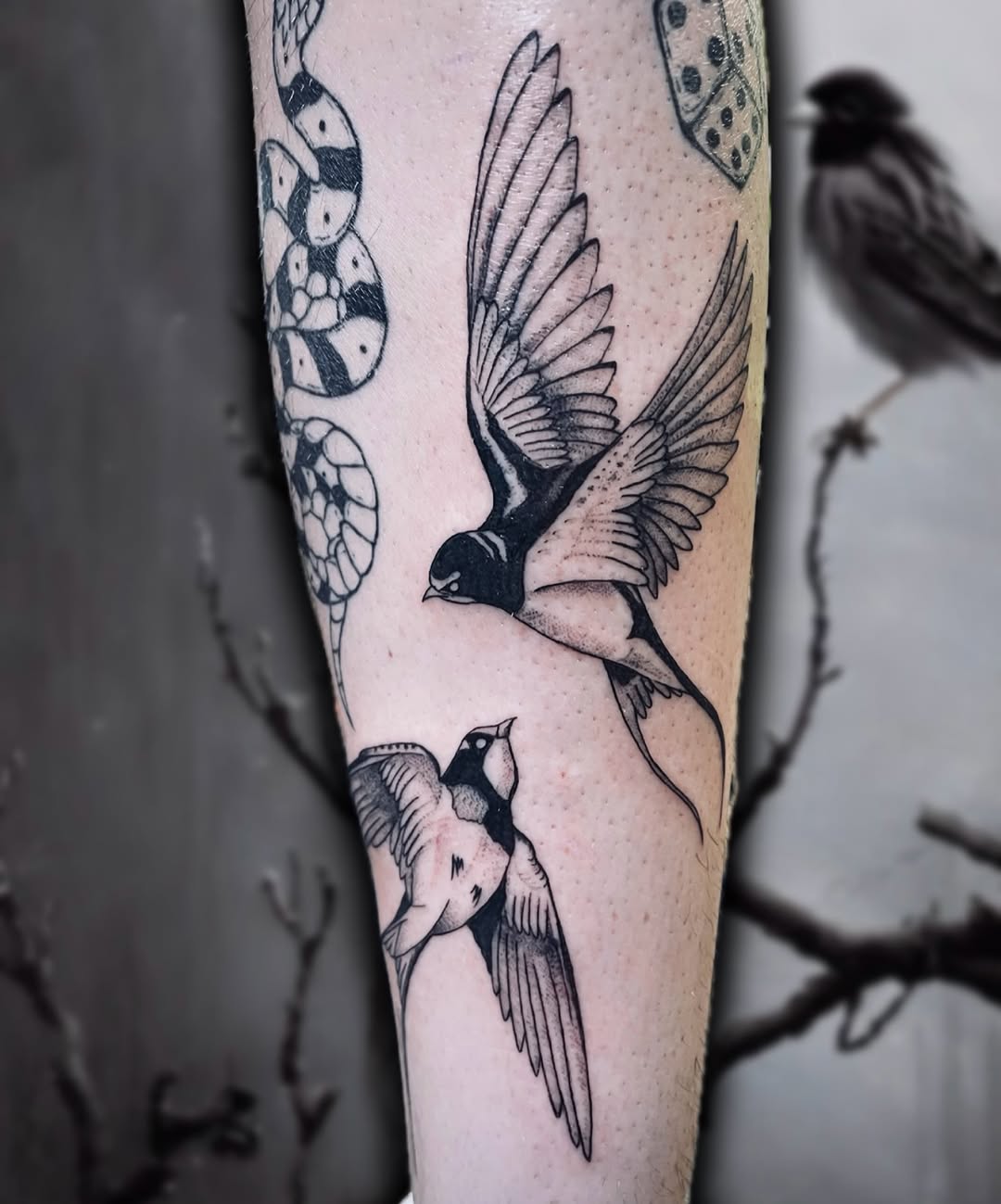 Tattoo by @theghouligan — american_traditional, black_and_grey