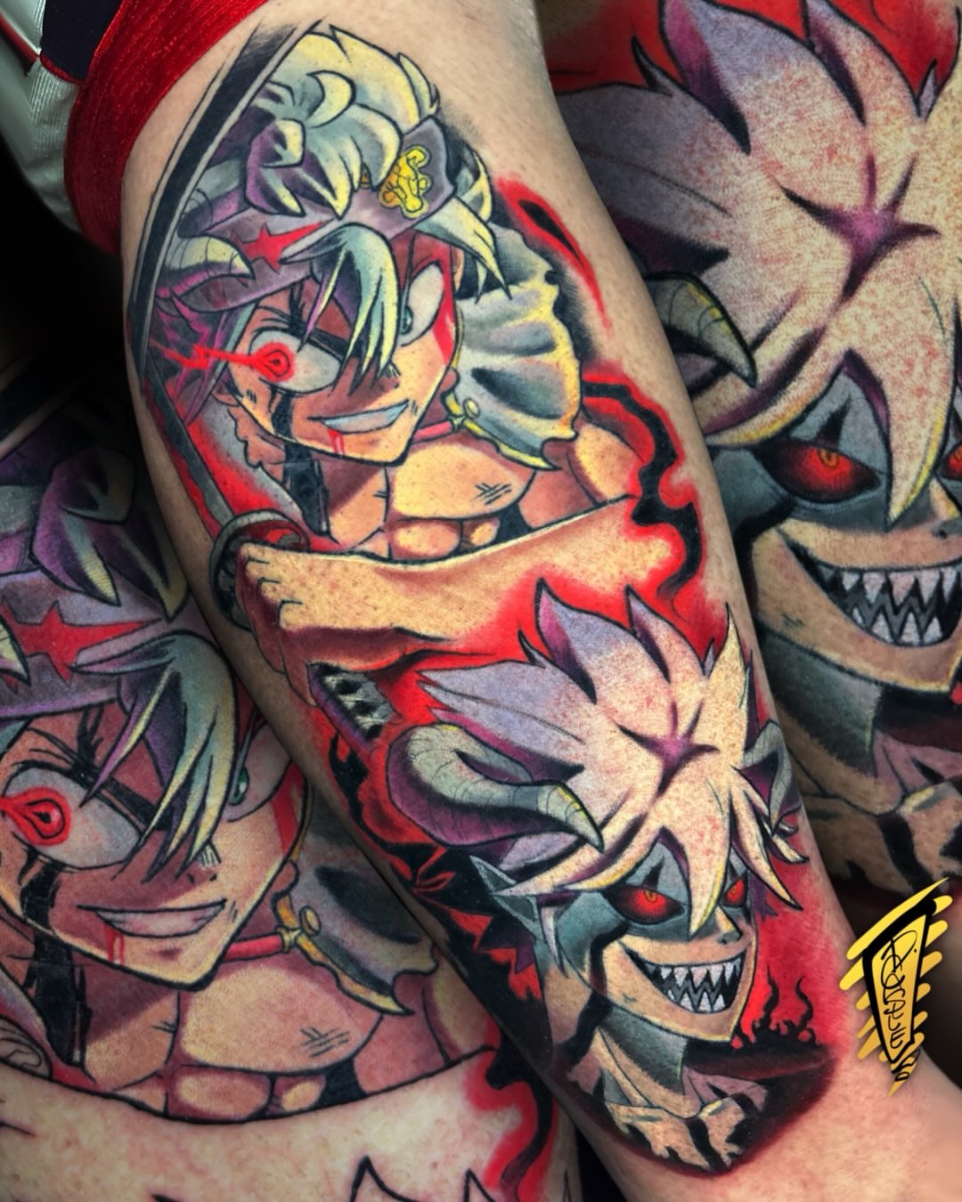 Tattoo by @d.castle.draws — american_traditional, anime