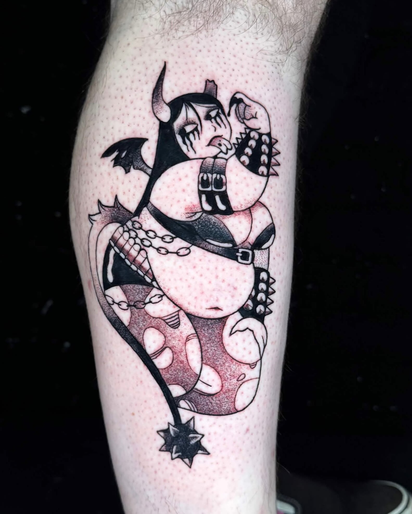 Tattoo by @carrion.beetle — dotwork, dark_realism