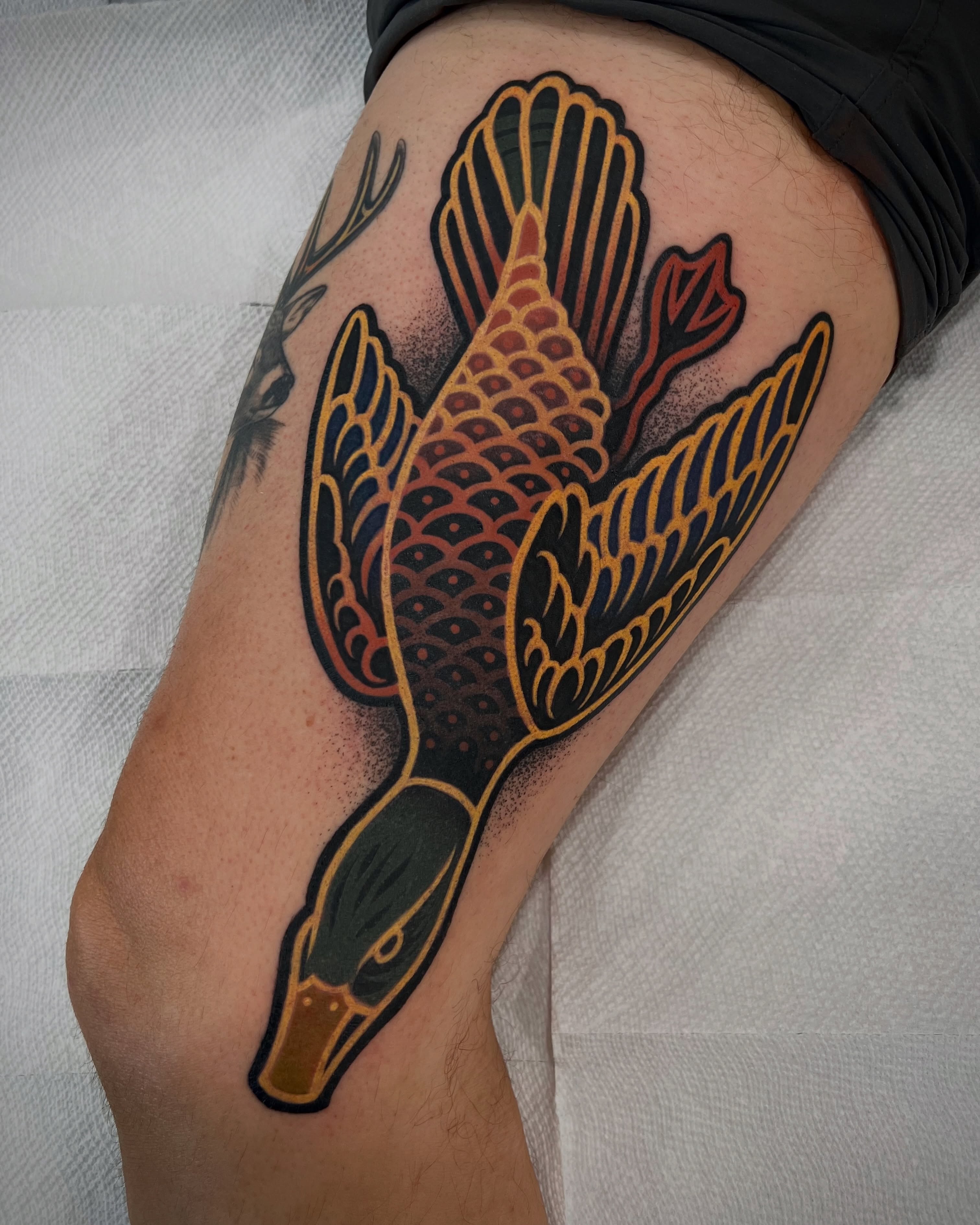 Tattoo by @handshakesnaketattoos — american_traditional