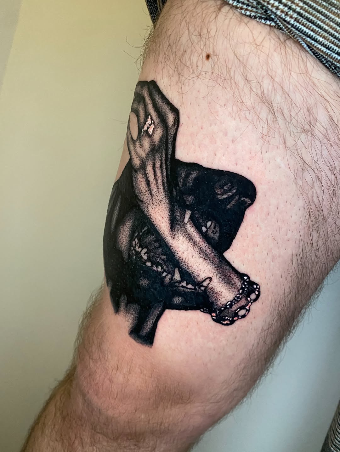 Tattoo by @leery.tattoos โ realism, black_and_grey