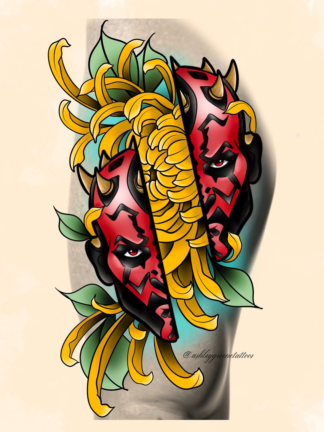 Tattoo by @ashleygreenetattoos — neo_traditional, anime