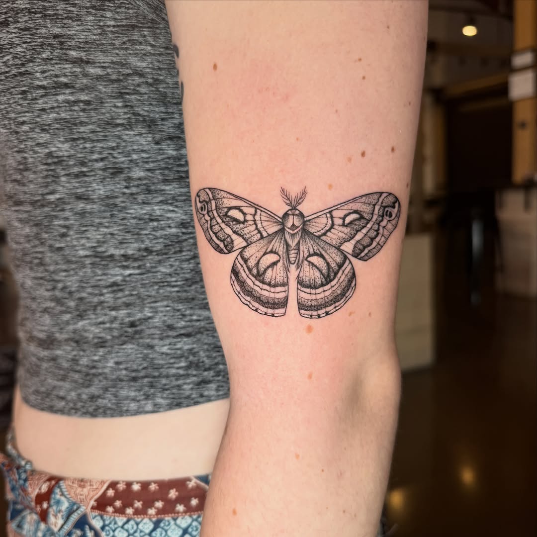 Tattoo by @mccollumtattoo — dotwork, black_and_grey
