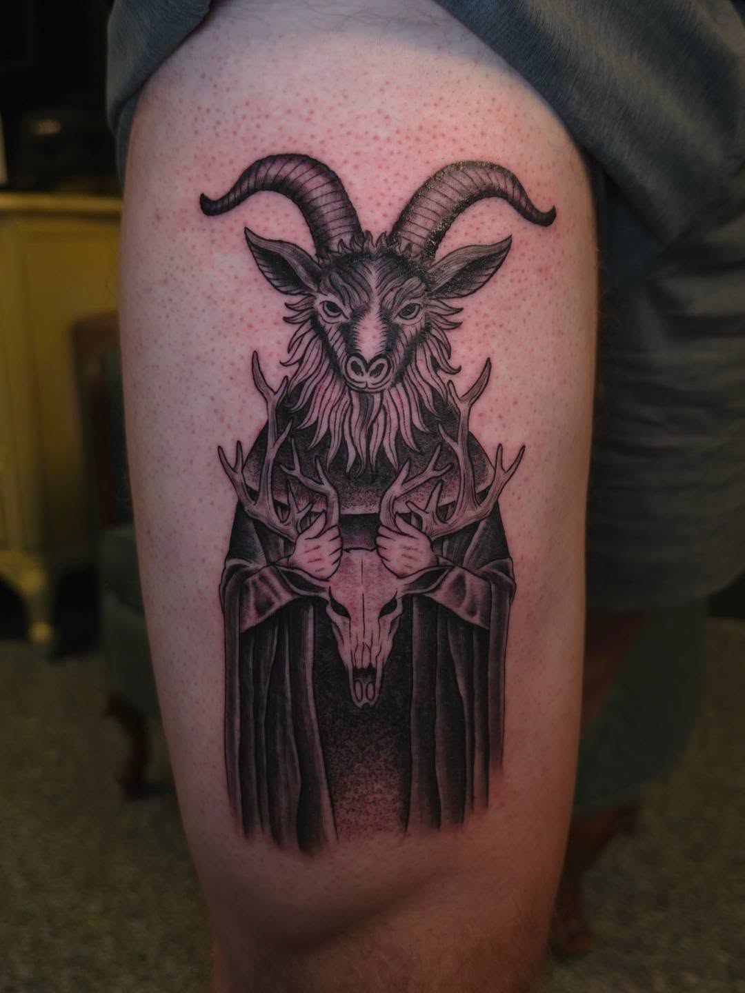 Tattoo by @inkbyxavia — dark_realism, black_and_grey