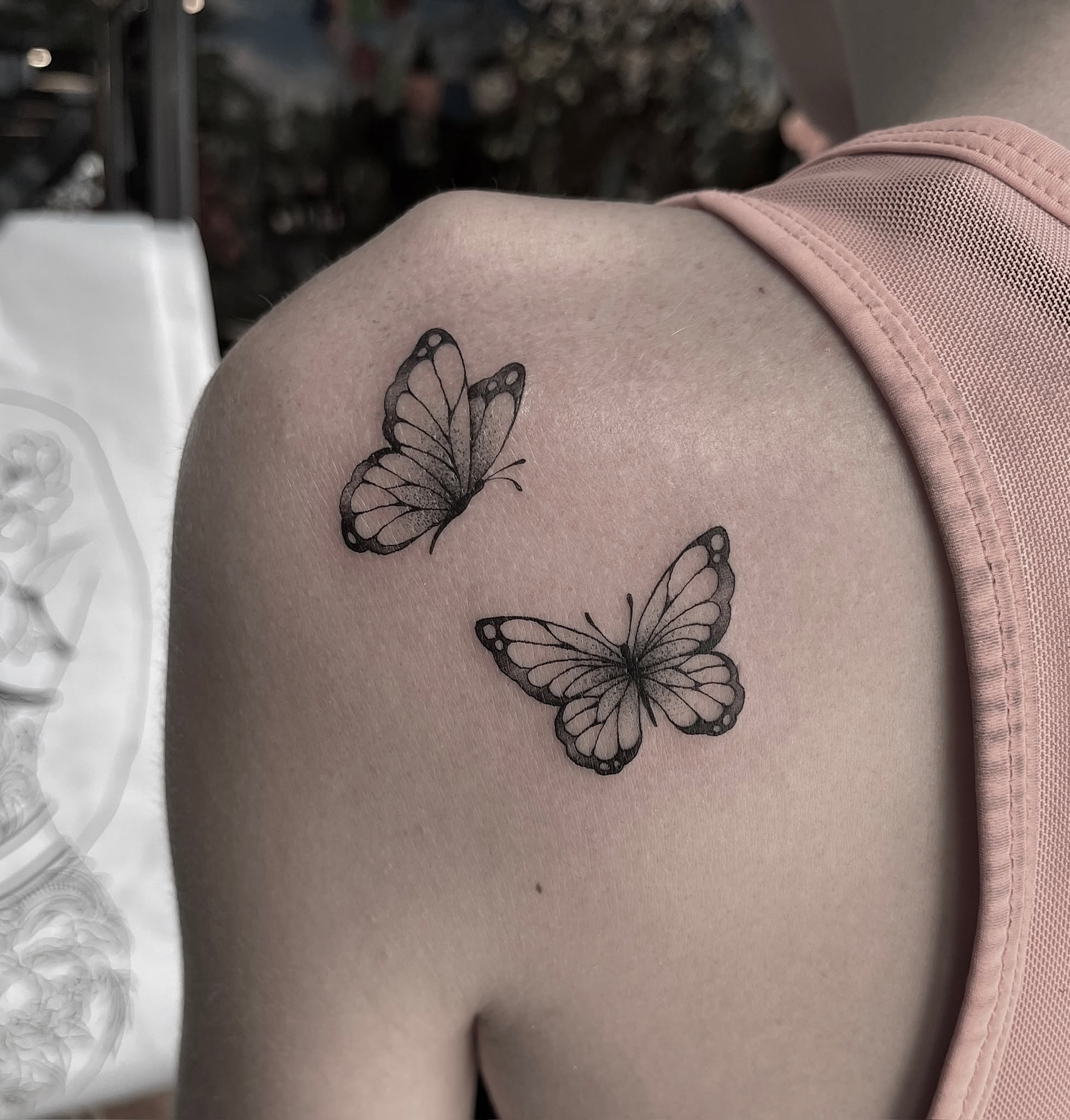 Tattoo by @raineydaytattoos — fine_line, black_and_grey