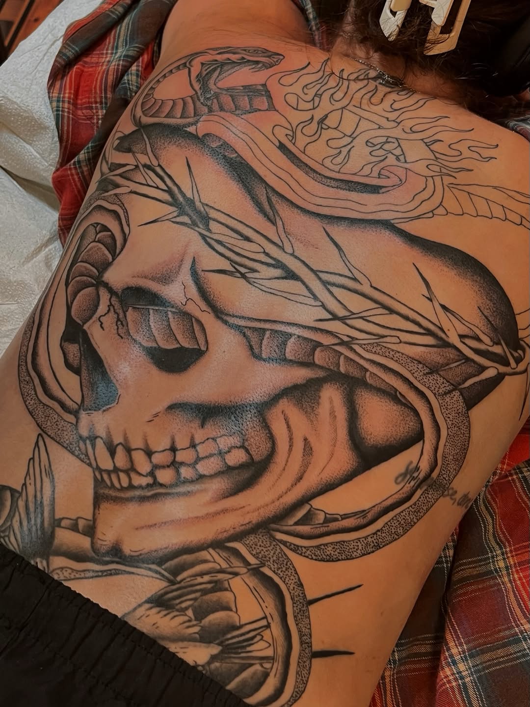 Tattoo by @goatnap — black_and_grey, realism