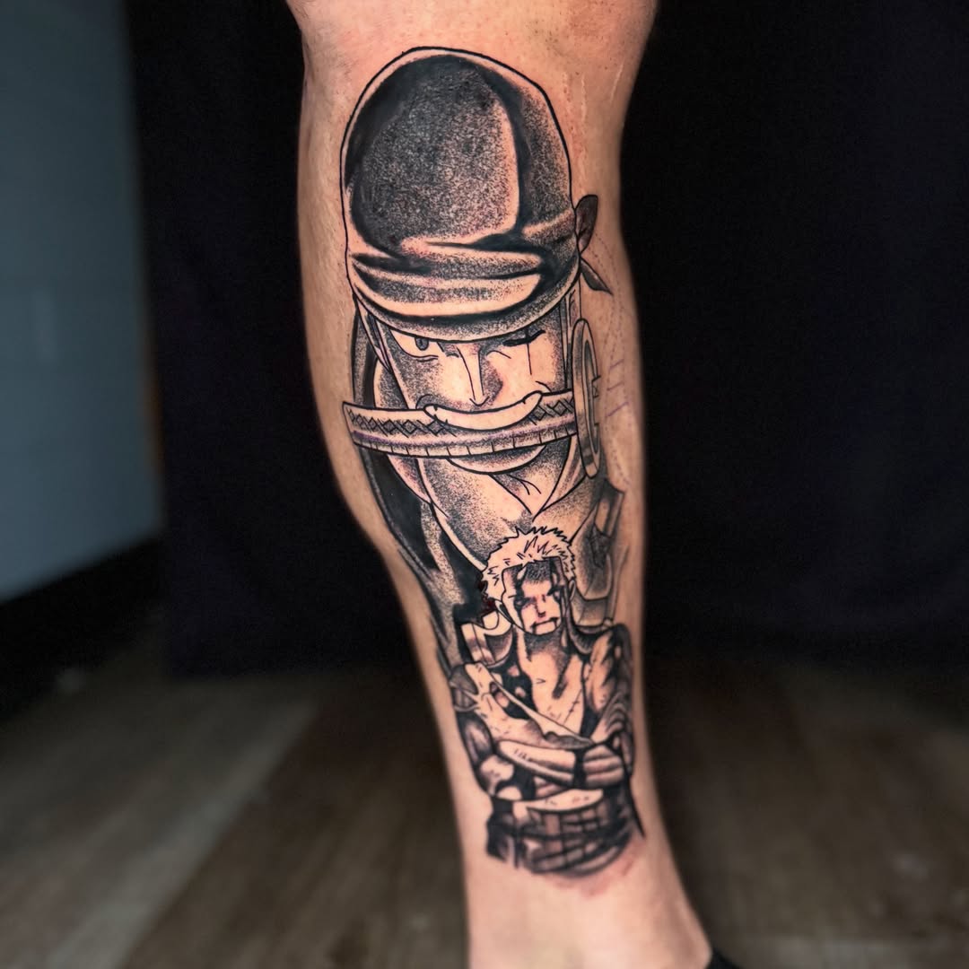 Tattoo by @tonyvontony β dotwork, anime