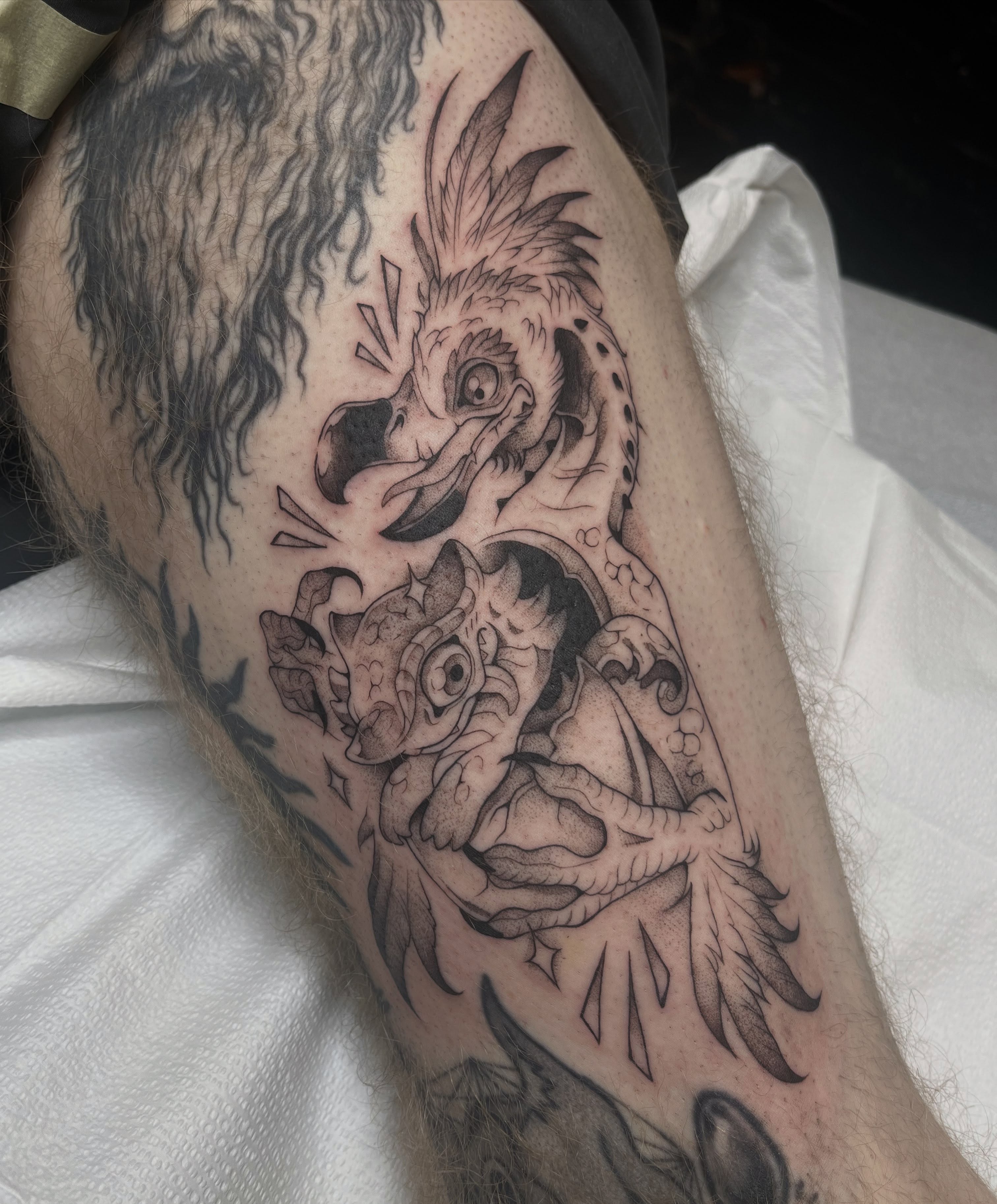 Tattoo by @apriljaytattoo — black_and_grey