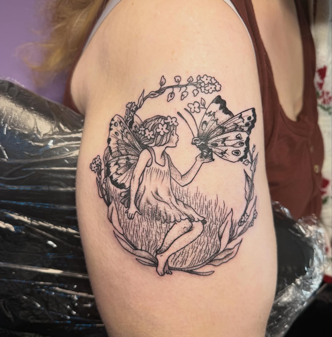Tattoo by @tattyabbs_ โ illustrative, dotwork