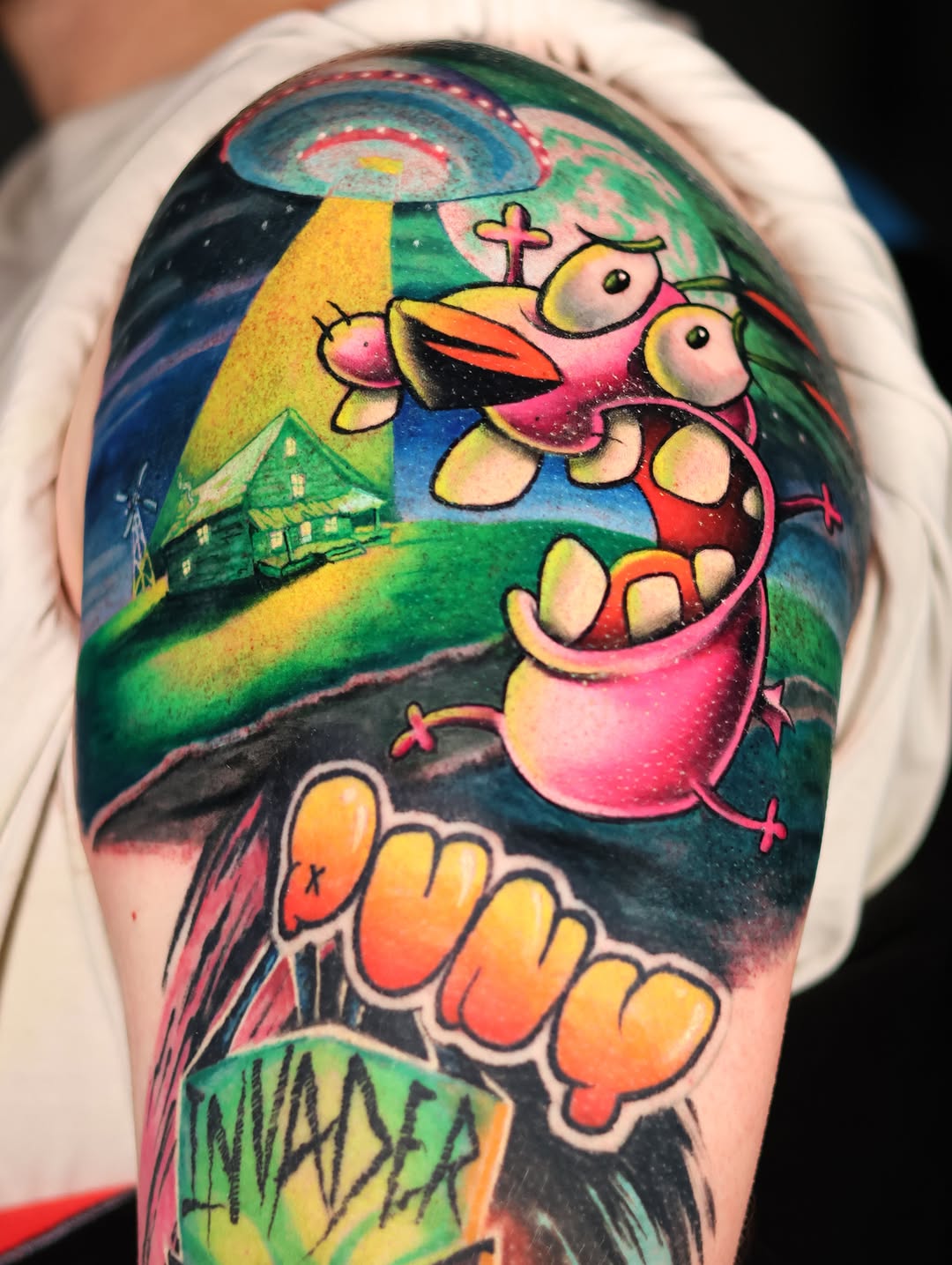 Tattoo by @xcalibertattoo — new_school, anime