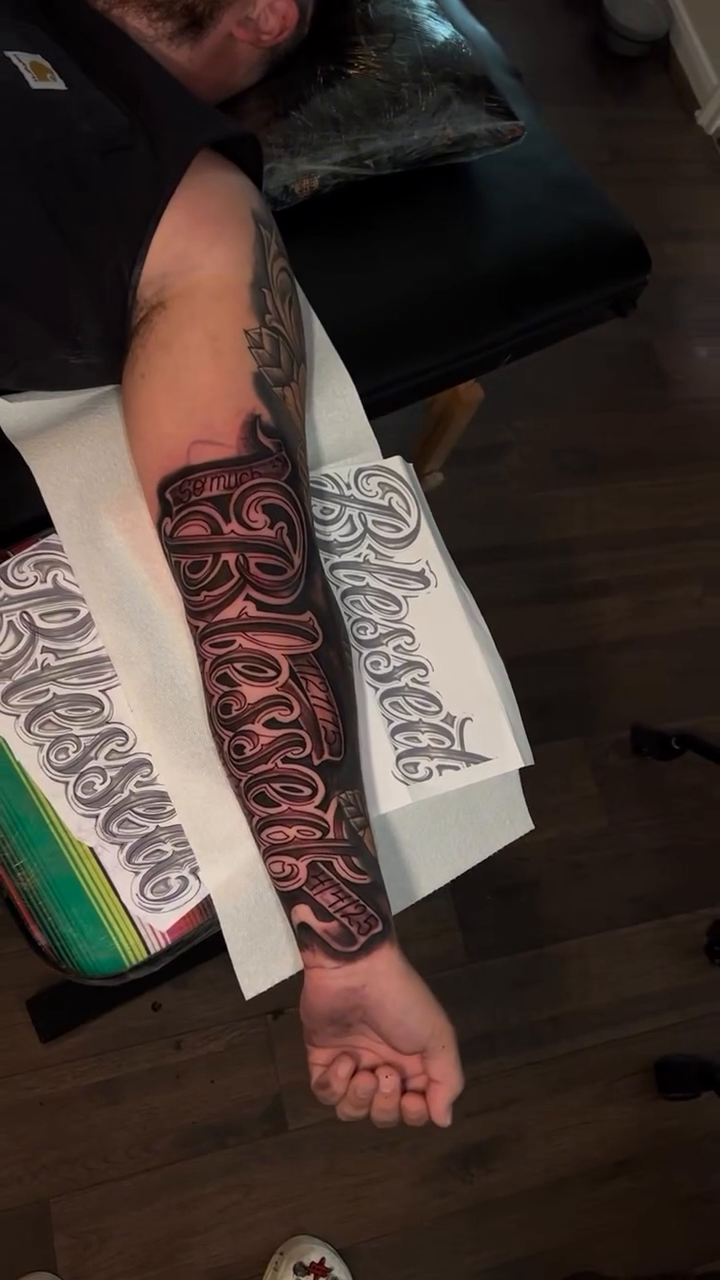 Tattoo by @tattoosbydee__ — lettering_script