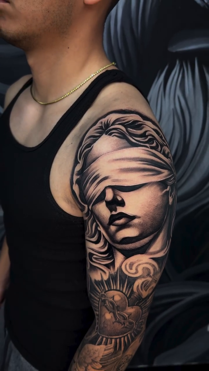 Tattoo by @ghostinkzz β realism, black_and_grey