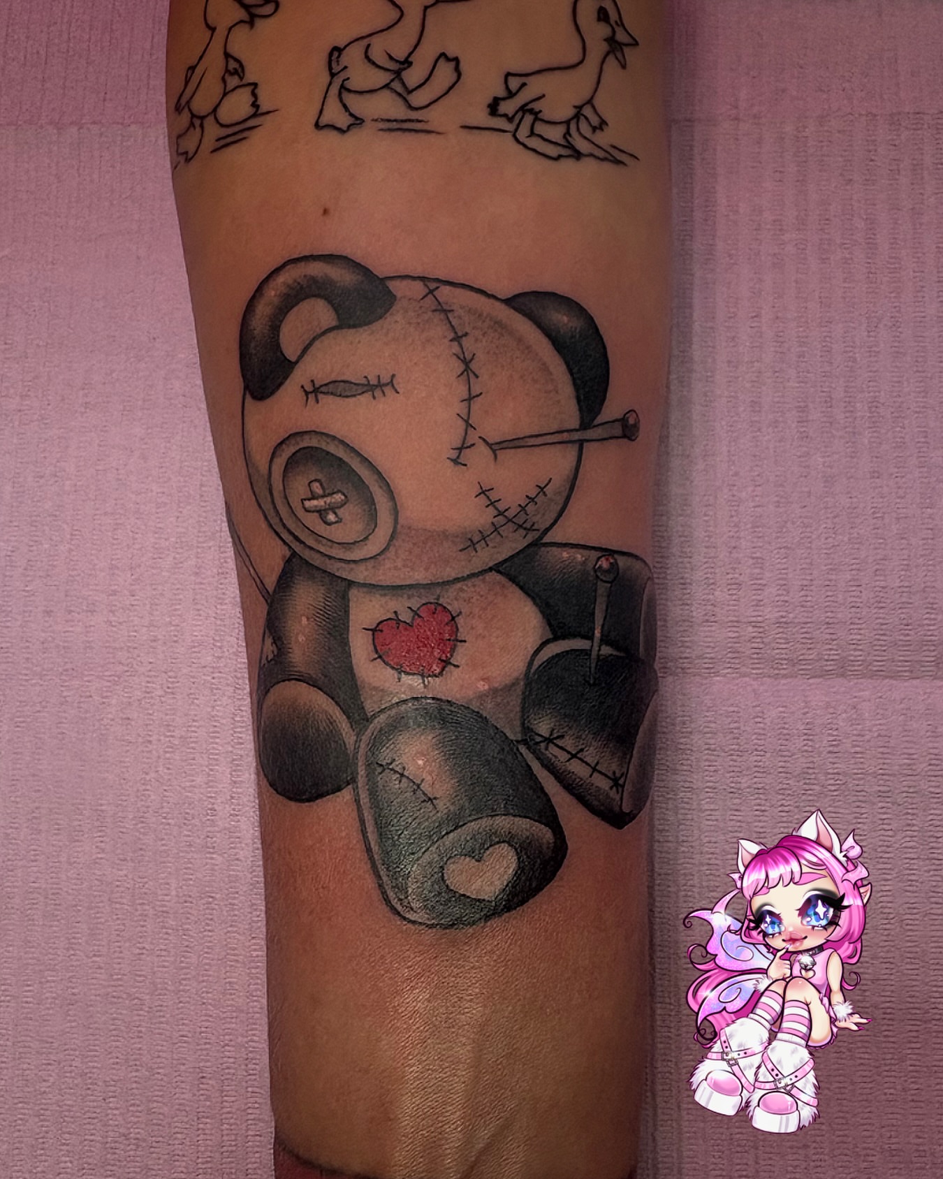 Tattoo by @skaikattcxart — black_and_grey