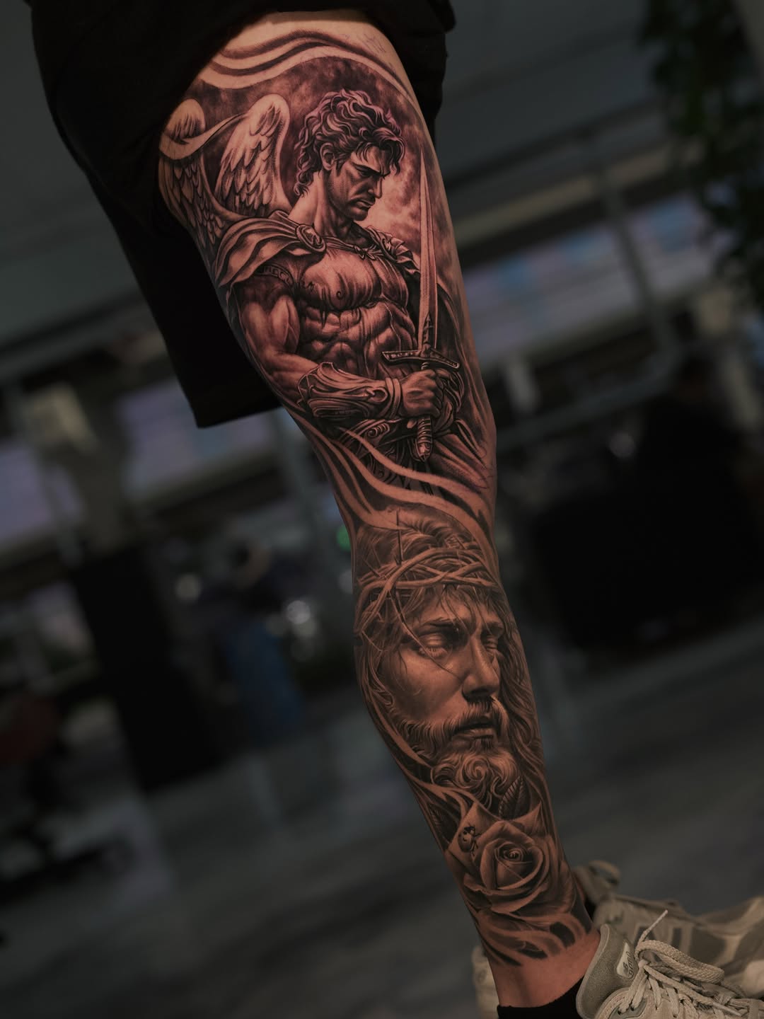 Tattoo by @reyolivarestattoos — realism, black_and_grey