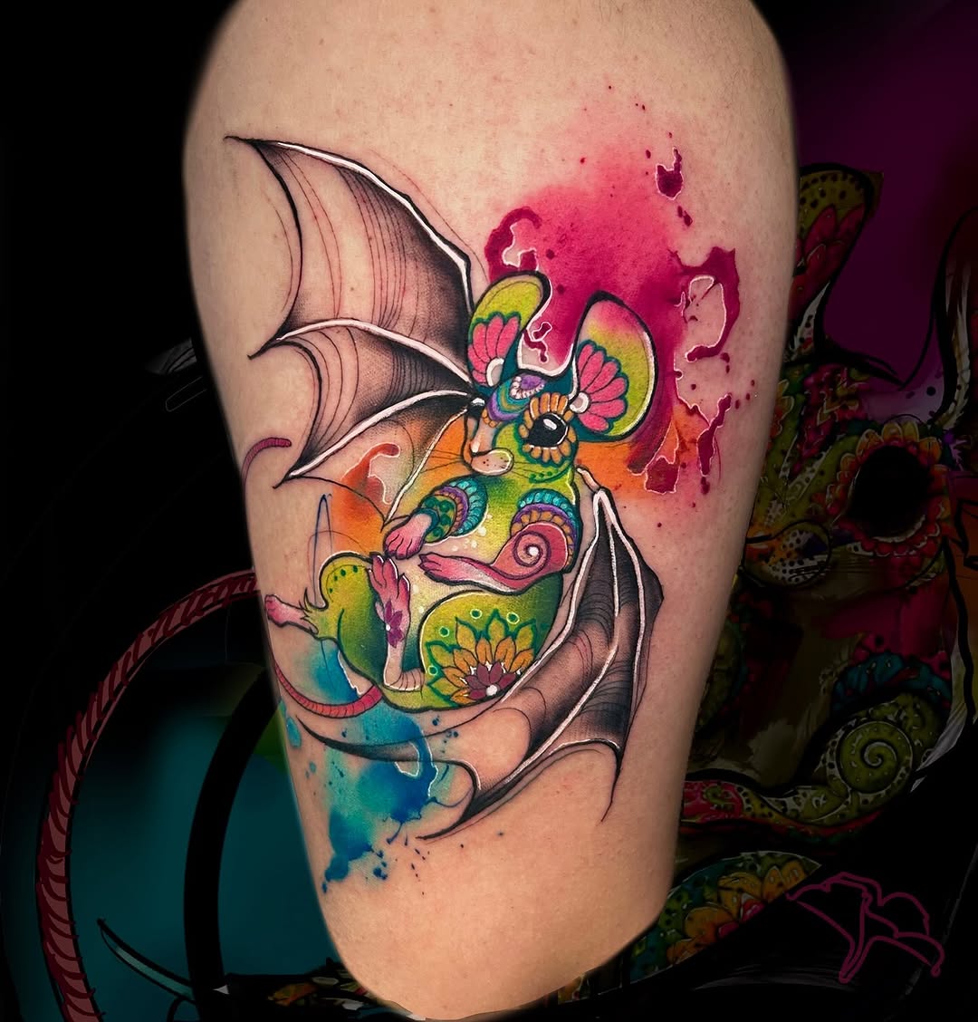 Tattoo by @alinepetunia — watercolor, new_school